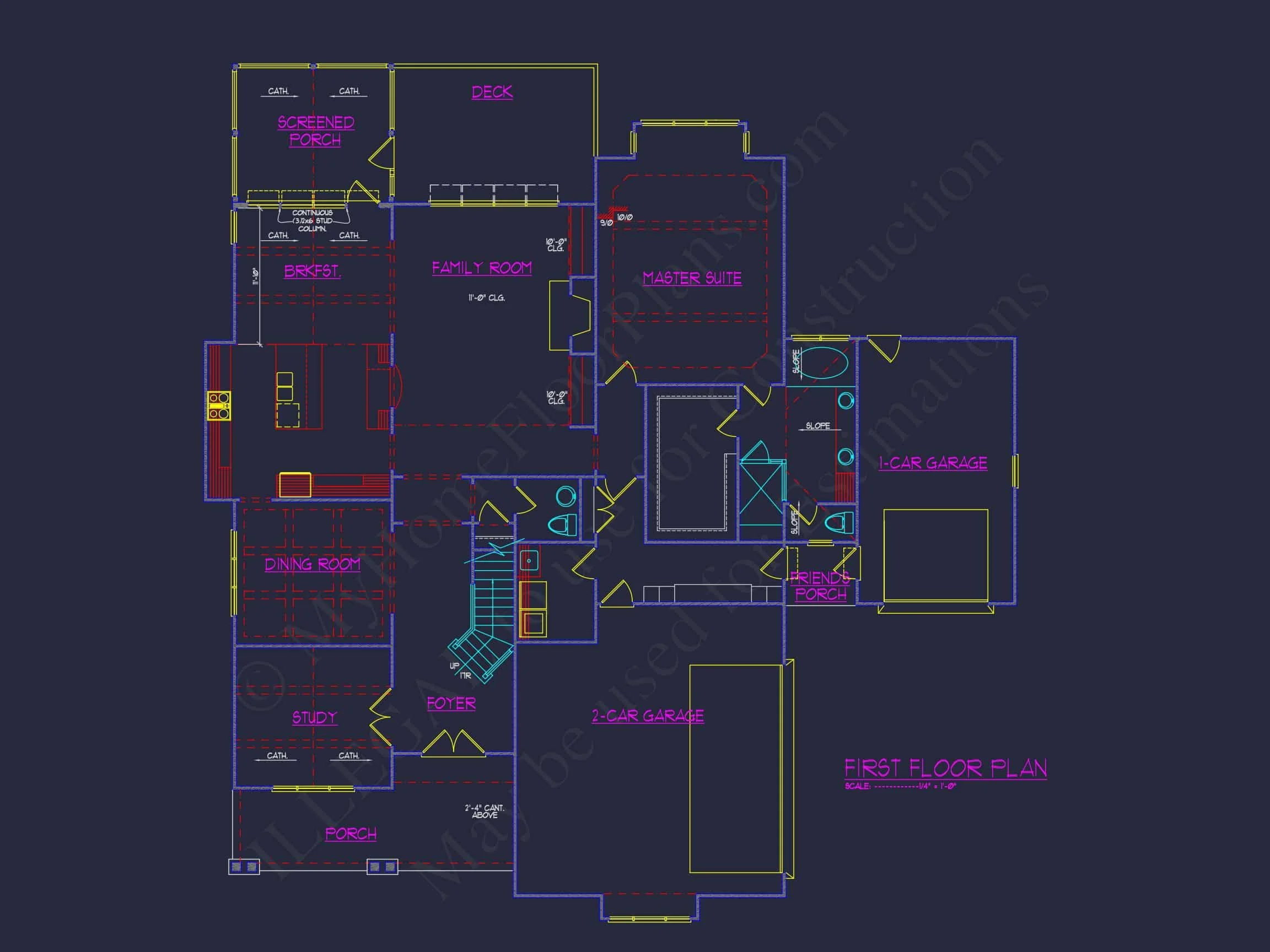 12-2807 HOUSE PLAN - Modern Craftsman House Plan with Detailed Floor Designs 7 Modern Craftsman house Plan with Detailed Floor Designs