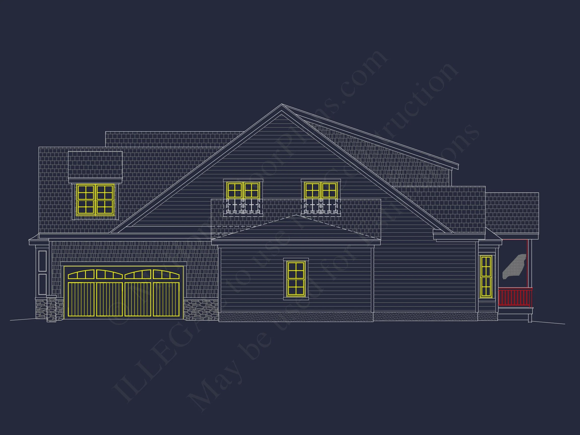 12-2807 HOUSE PLAN - Modern Craftsman House Plan with Detailed Floor Designs 5 Modern Craftsman house Plan with Detailed Floor Designs