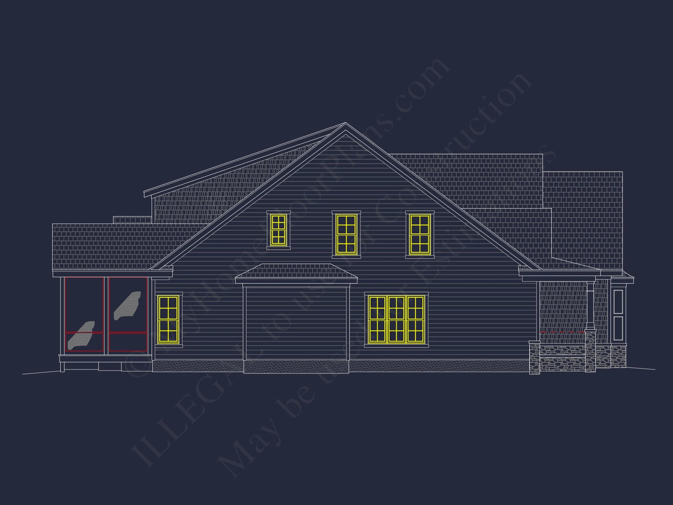12-2807 HOUSE PLAN - Modern Craftsman House Plan with Detailed Floor Designs 4 Modern Craftsman house Plan with Detailed Floor Designs