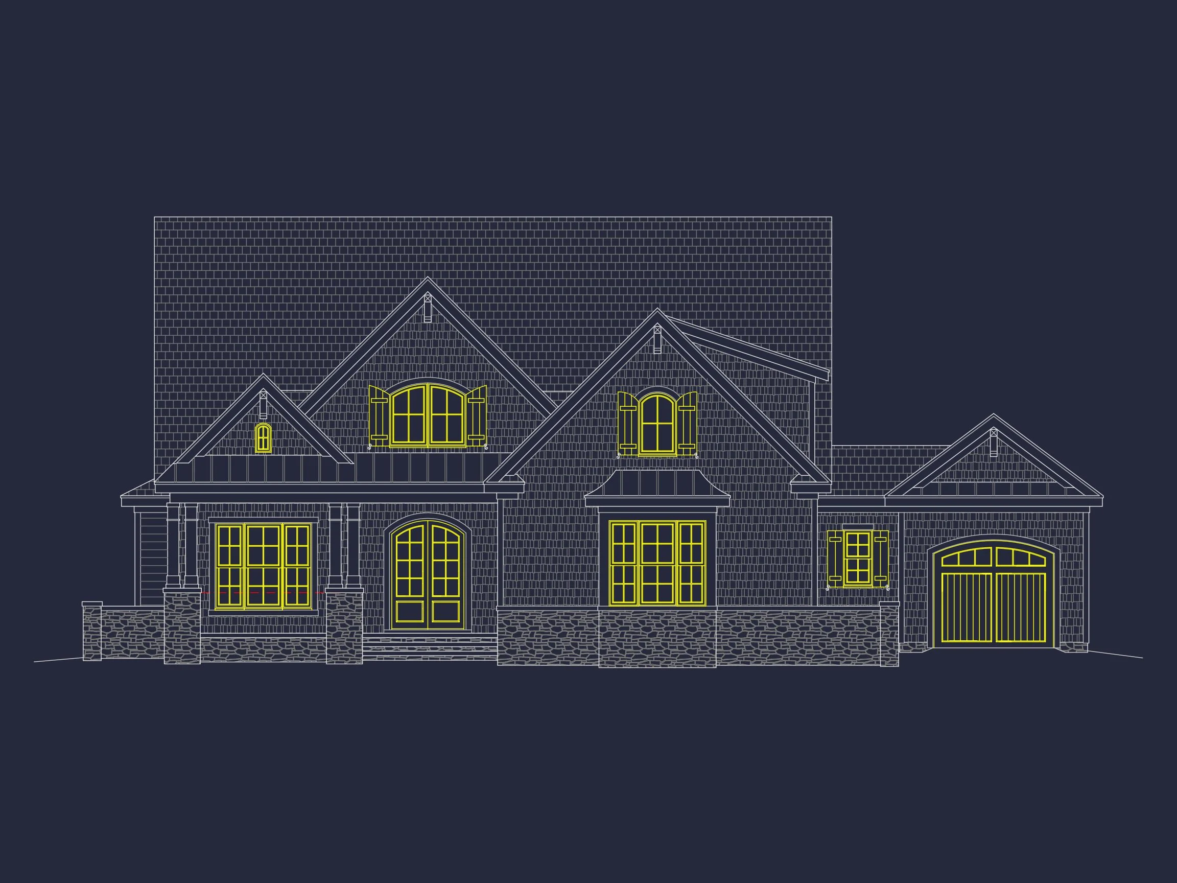 12-2807 HOUSE PLAN - Modern Craftsman House Plan with Detailed Floor Designs 3 Modern Craftsman house Plan with Detailed Floor Designs