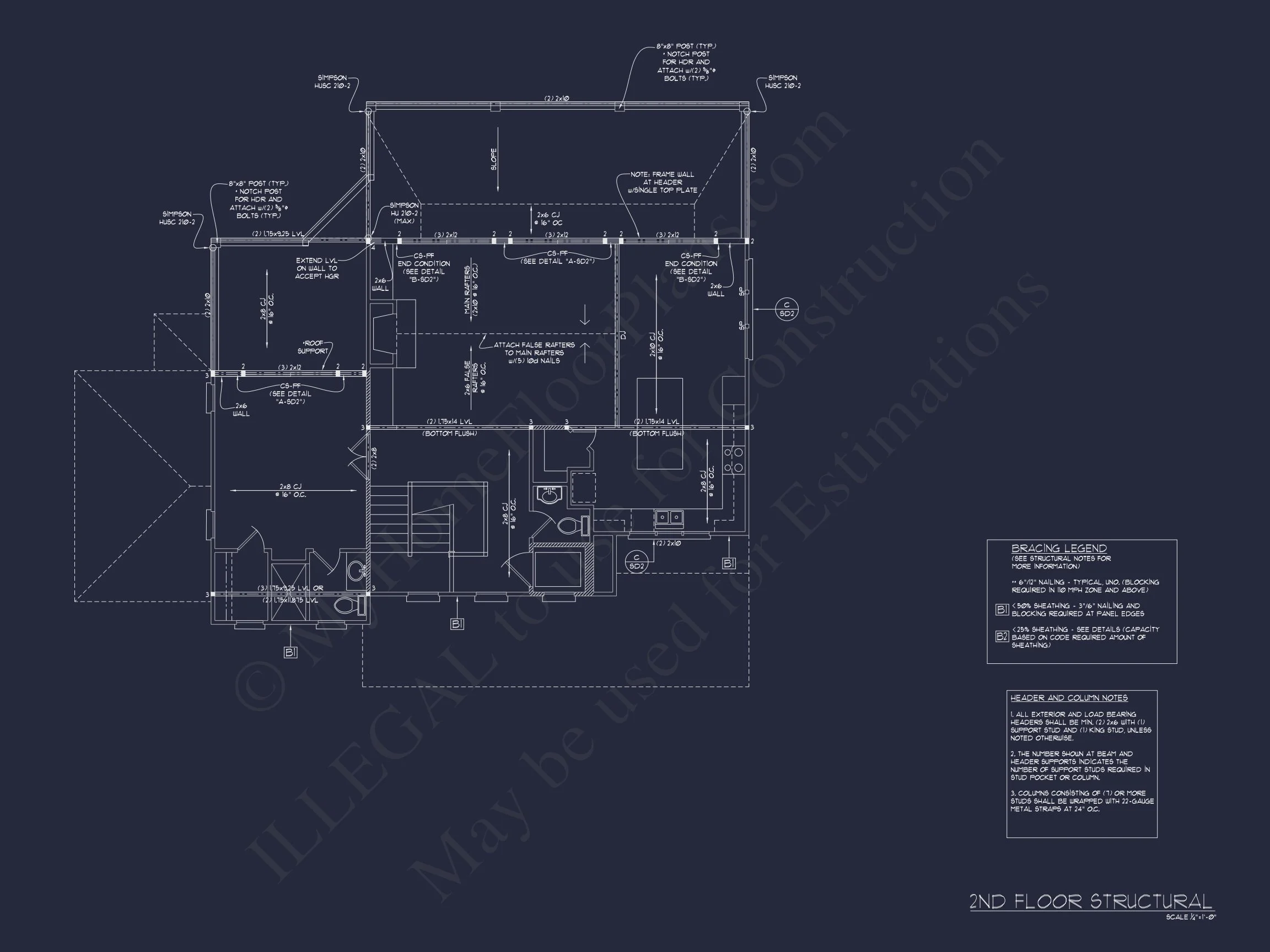 12-2799 HOUSE PLAN - Beach Coastal House Plan with Detailed CAD Floor Designs 11 Beach Coastal house Plan with Detailed CAD Floor Designs
