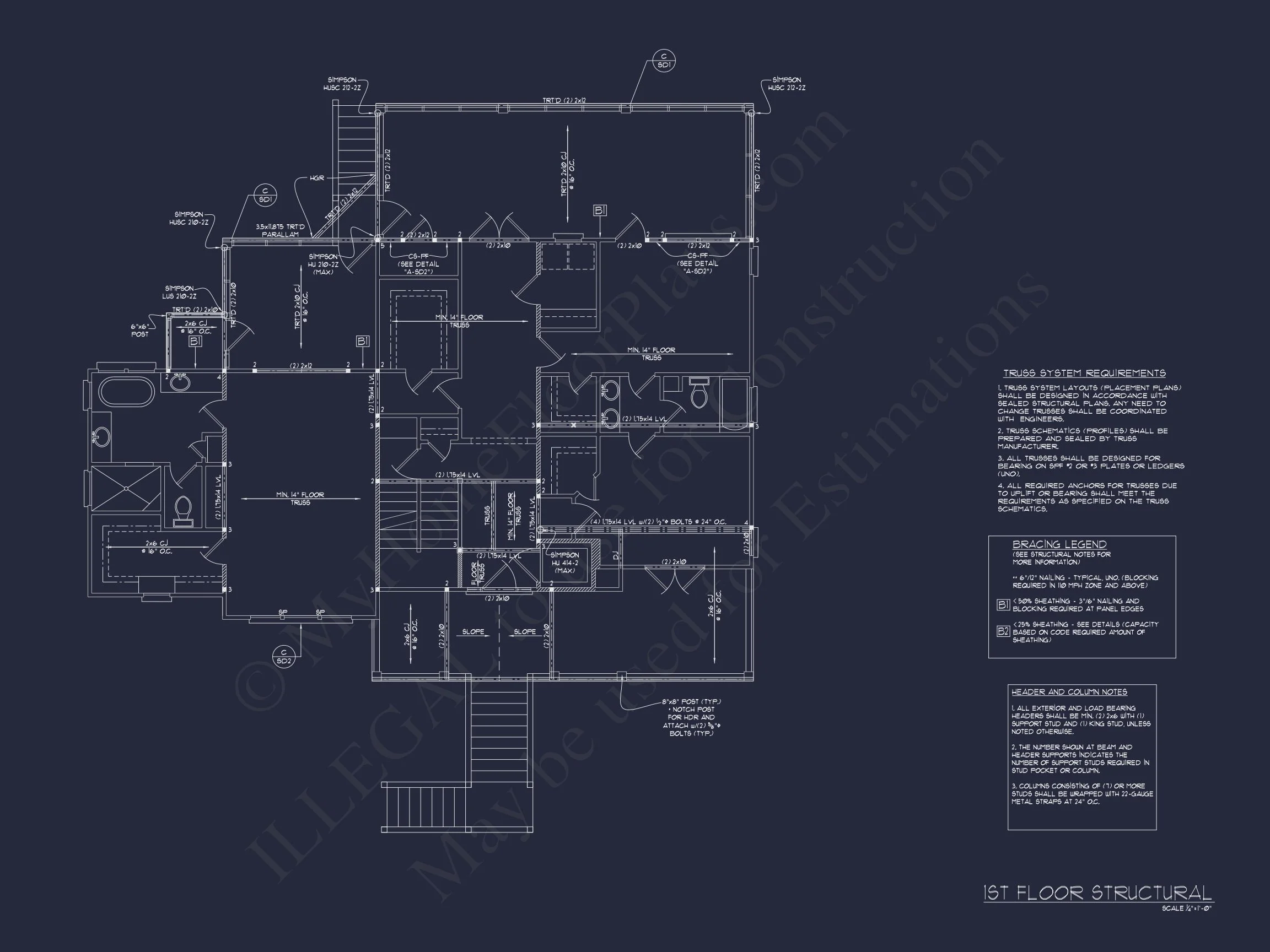 12-2799 HOUSE PLAN - Beach Coastal House Plan with Detailed CAD Floor Designs 10 Beach Coastal house Plan with Detailed CAD Floor Designs