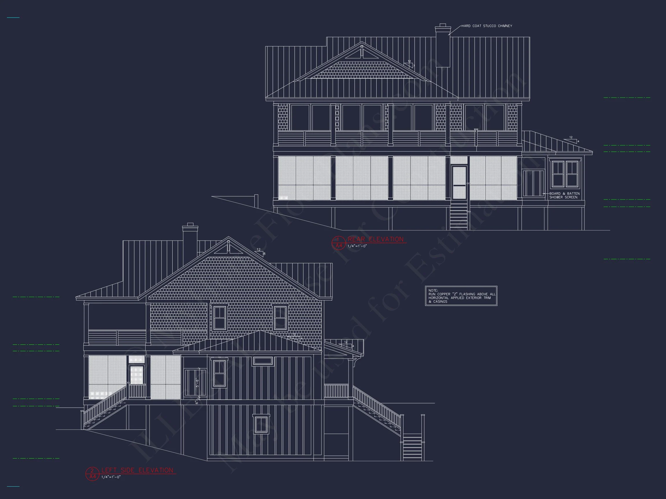 12-2799 HOUSE PLAN - Beach Coastal House Plan with Detailed CAD Floor Designs 4 Beach Coastal house Plan with Detailed CAD Floor Designs