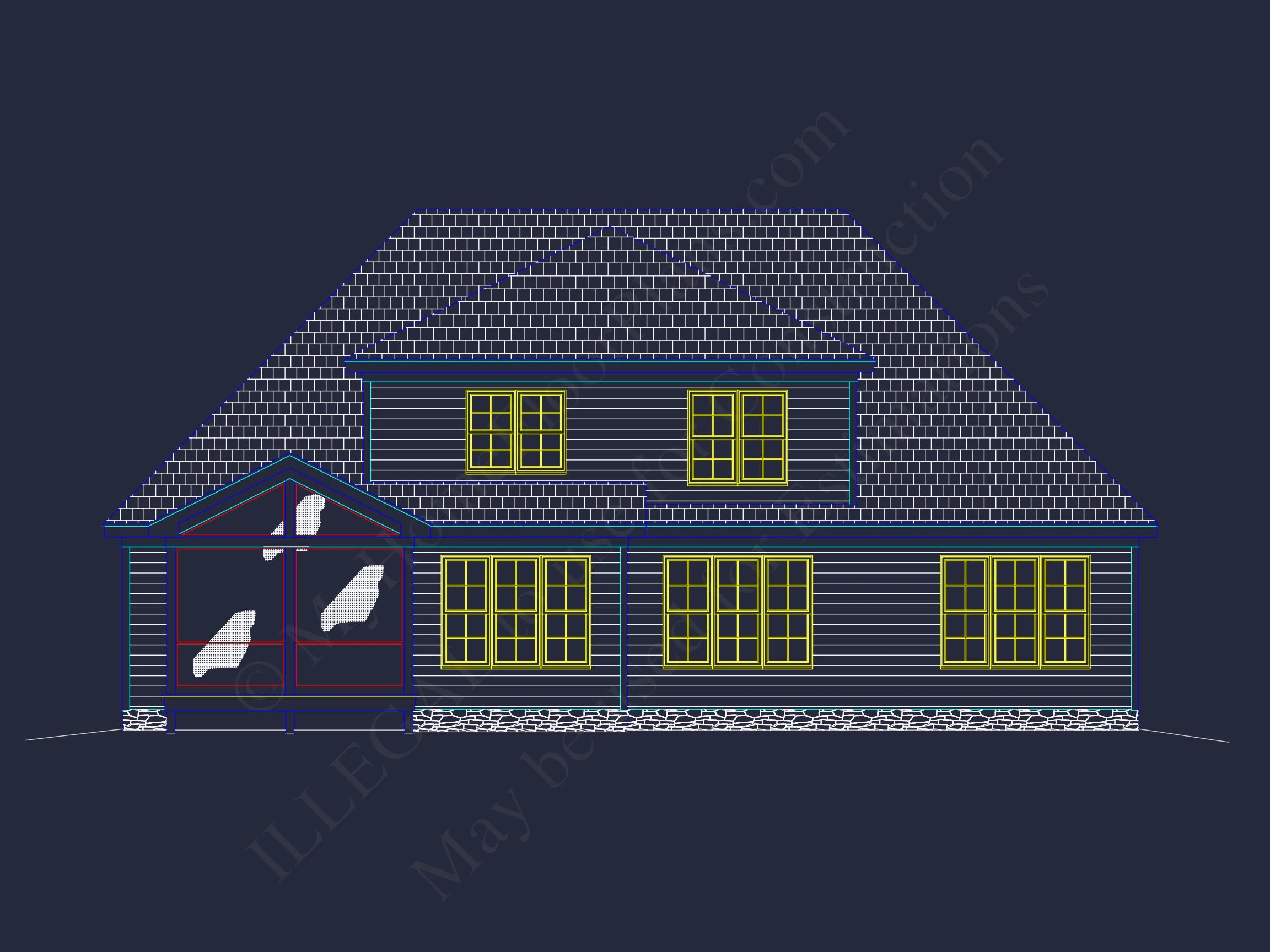 12-2743 HOUSE PLAN - Elegant House Plan with Detailed Floor Plans, CAD Designs, and Blueprint 4 Elegant house Plan with Detailed Floor Plans, CAD Designs, and Blueprint