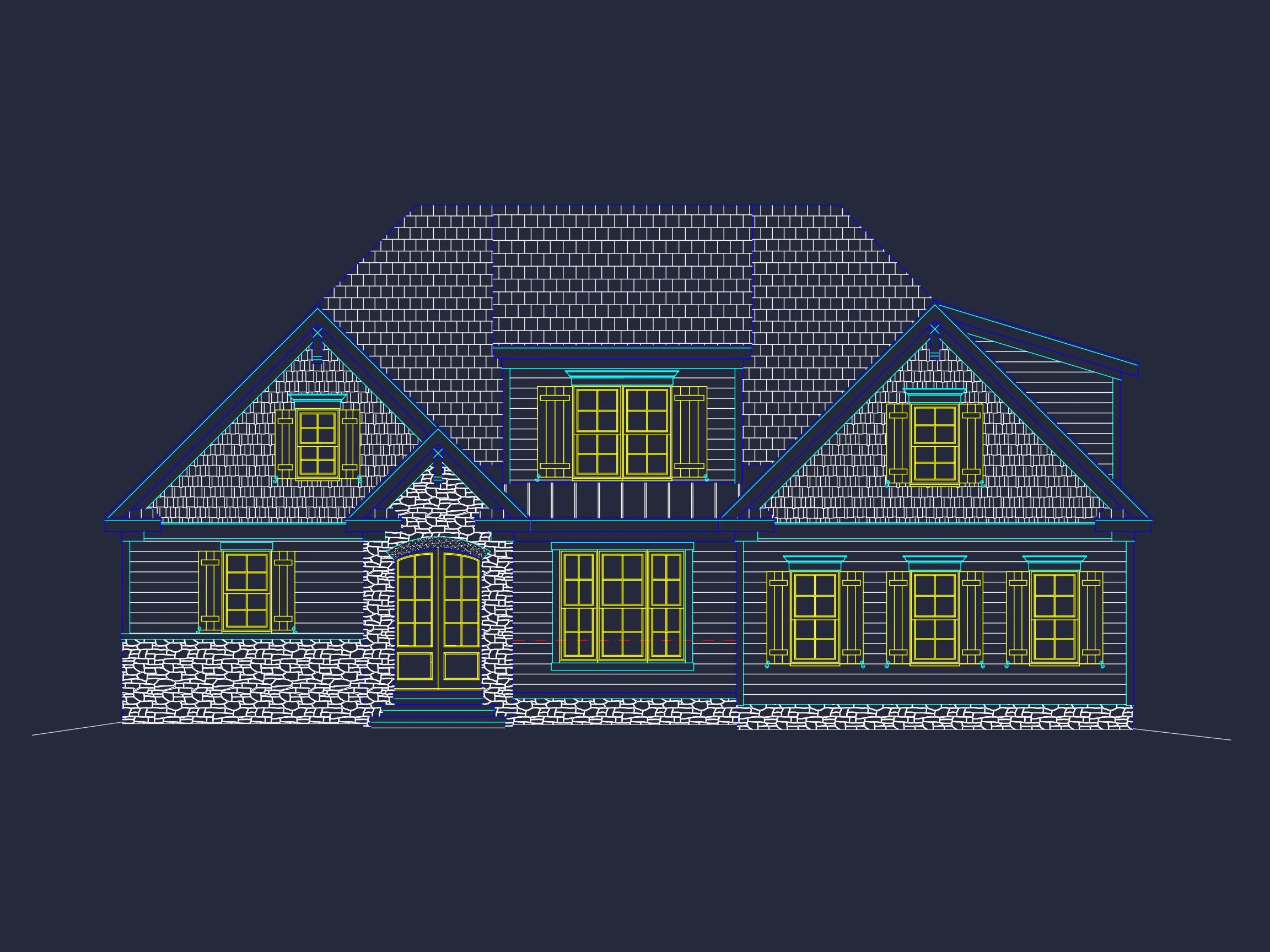 12-2743 HOUSE PLAN - Elegant House Plan with Detailed Floor Plans, CAD Designs, and Blueprint 3 Elegant house Plan with Detailed Floor Plans, CAD Designs, and Blueprint