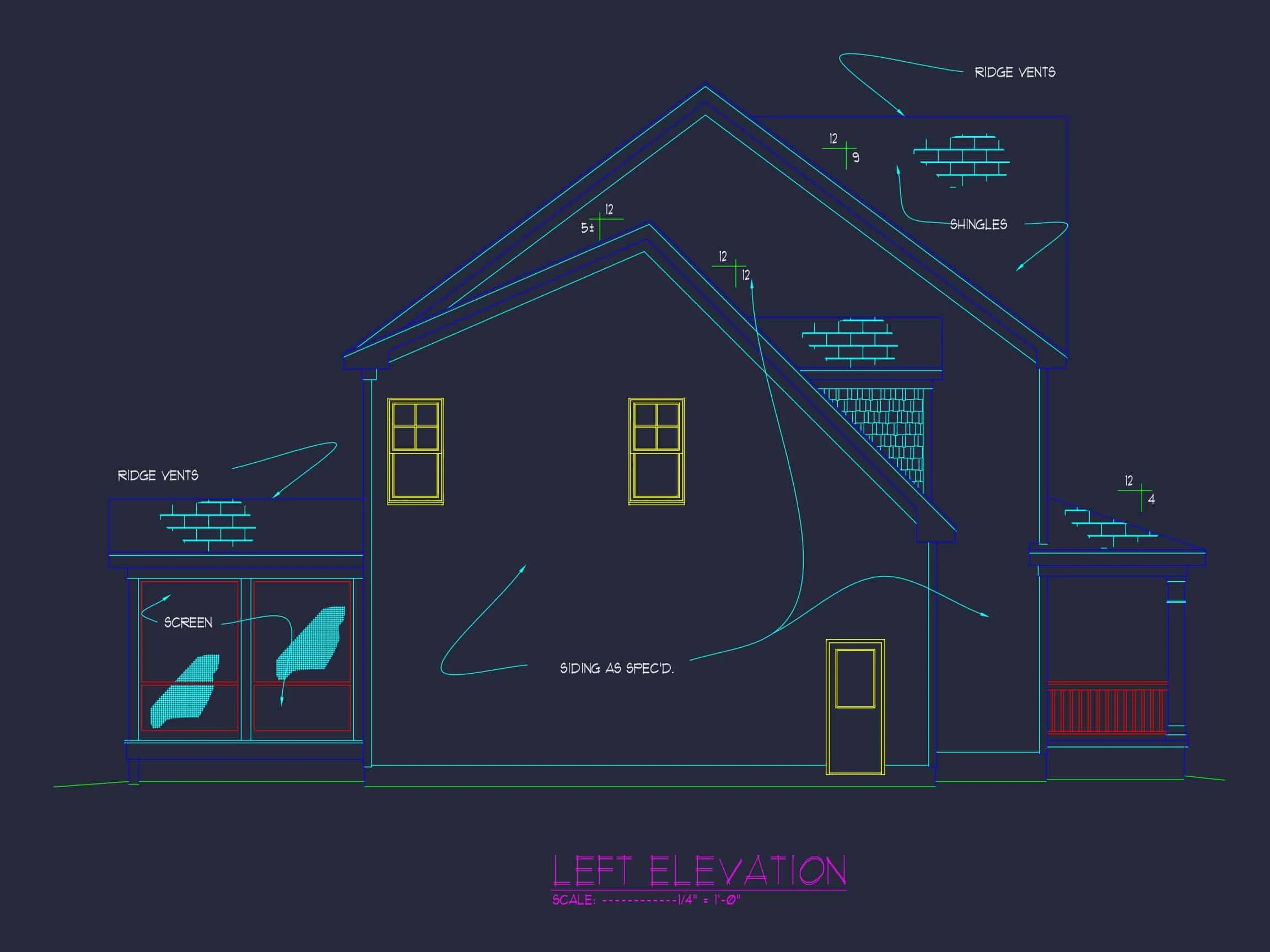 12-2698 HOUSE PLAN - Elegant House Plan with Spacious Floor Plan and CAD Blueprint Designs 6 Elegant house Plan with Spacious Floor Plan and CAD Blueprint Designs