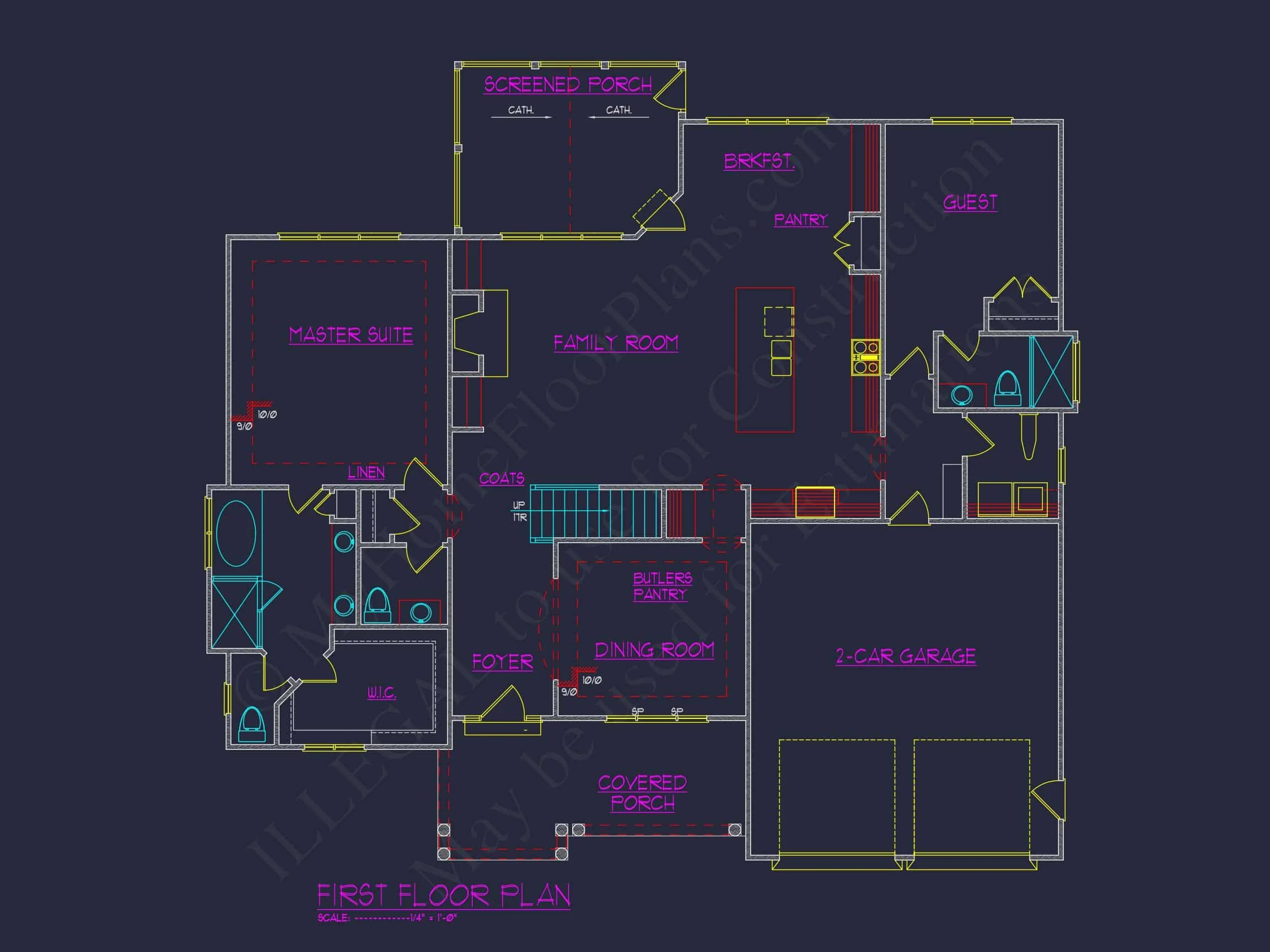 12-2645 HOUSE PLAN - Elegant House Plan with CAD Blueprints and Architectural Designs 9 Elegant house Plan with CAD Blueprints and Architectural Designs