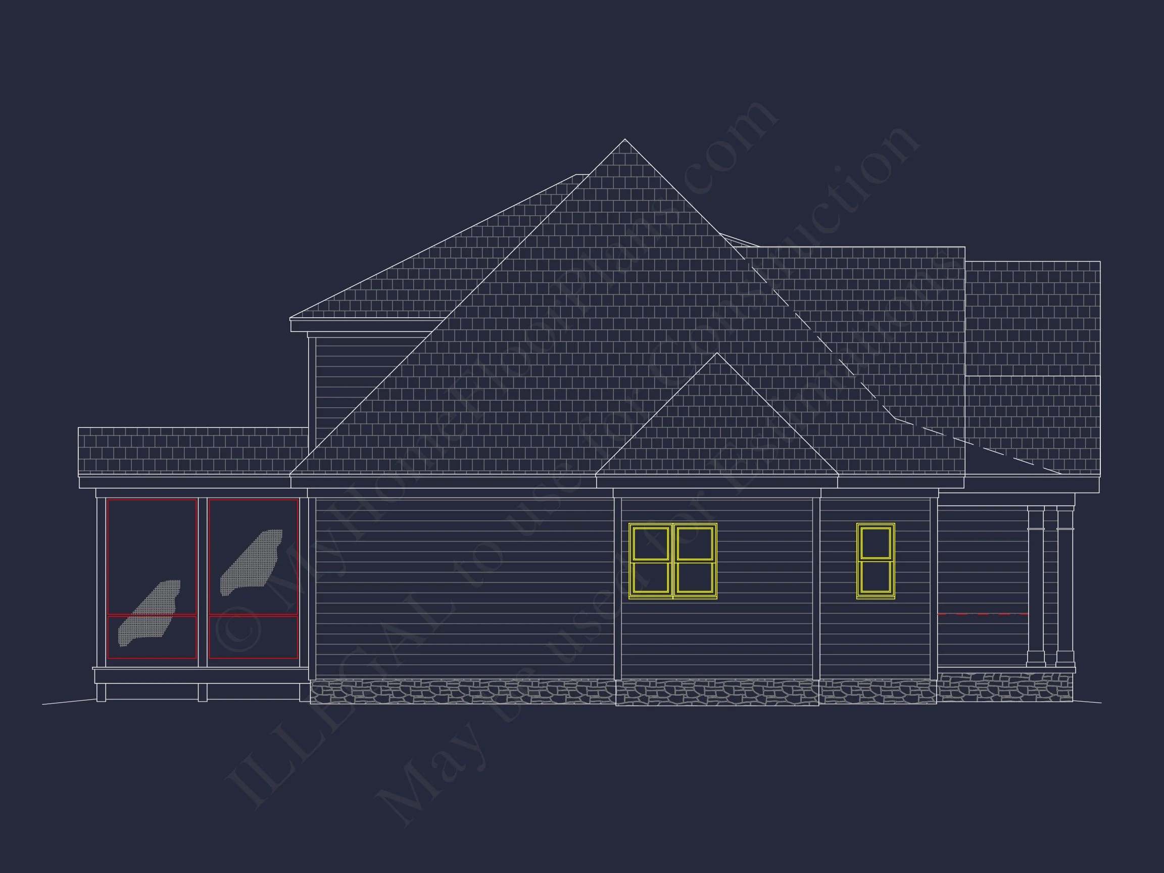 12-2645 HOUSE PLAN - Elegant House Plan with CAD Blueprints and Architectural Designs 5 Elegant house Plan with CAD Blueprints and Architectural Designs