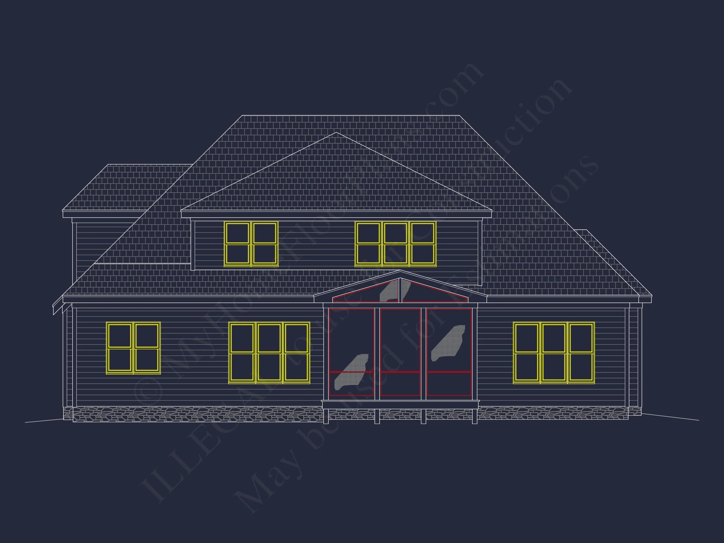 12-2645 HOUSE PLAN - Elegant House Plan with CAD Blueprints and Architectural Designs 4 Elegant house Plan with CAD Blueprints and Architectural Designs