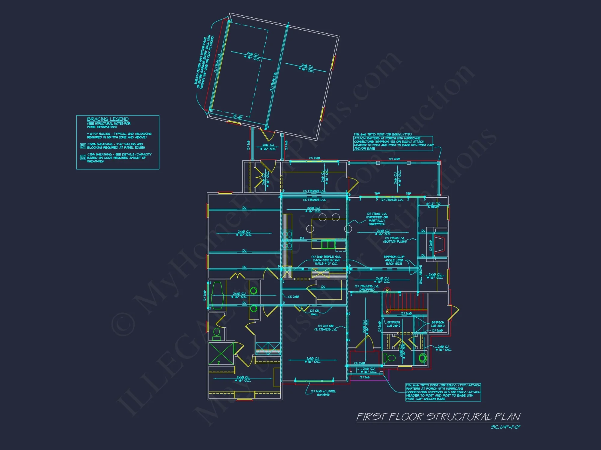 Elegant house Plan with Open Floor Design and Architectural Blueprint