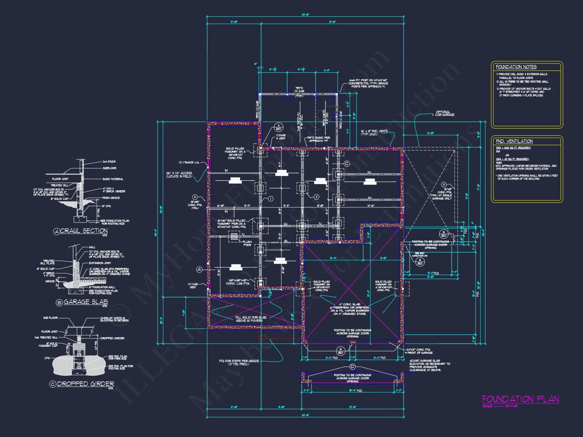 Traditional Craftsman house Plan with Detailed CAD Designs