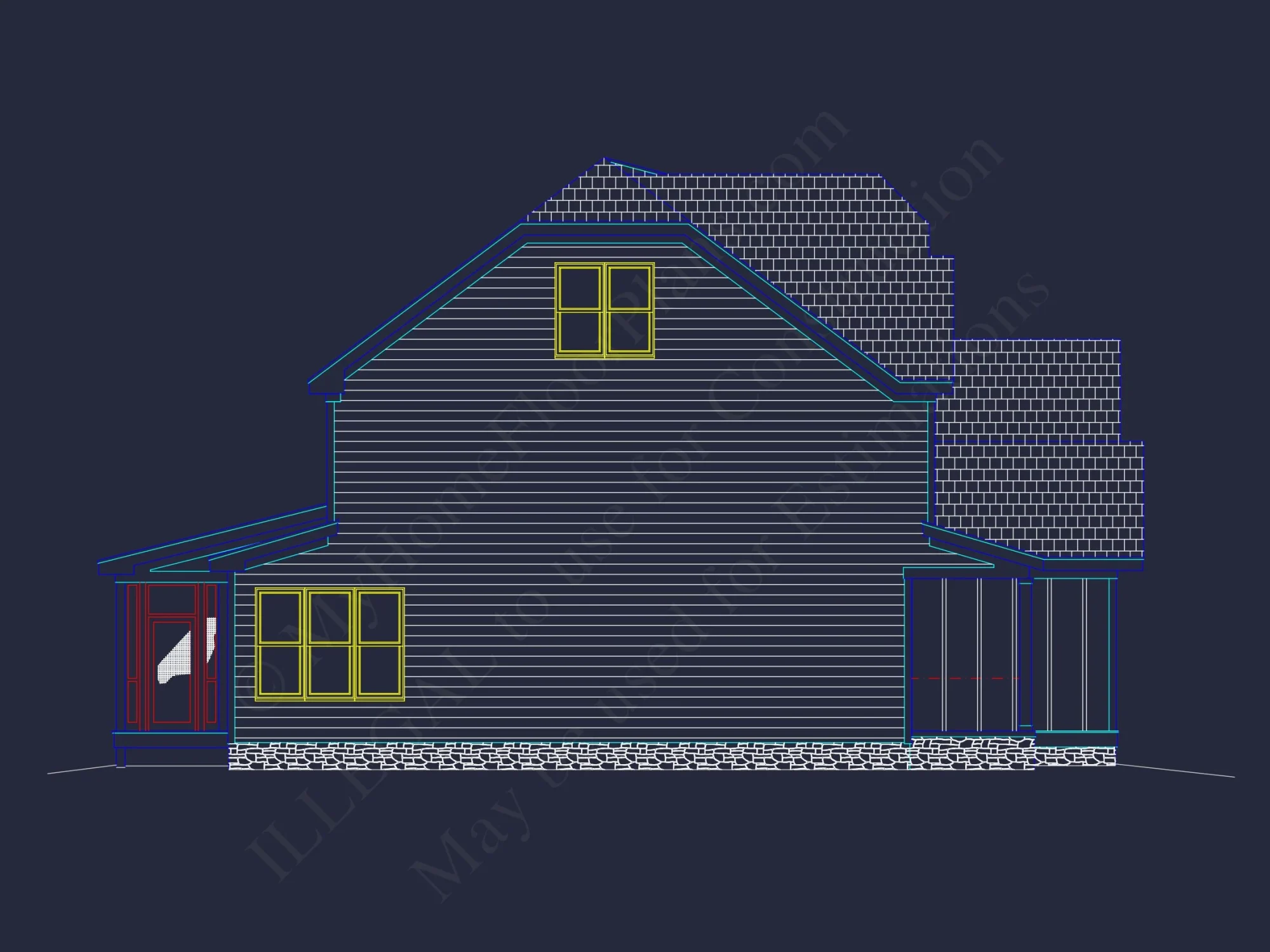 Traditional Craftsman house Plan with Detailed CAD Designs