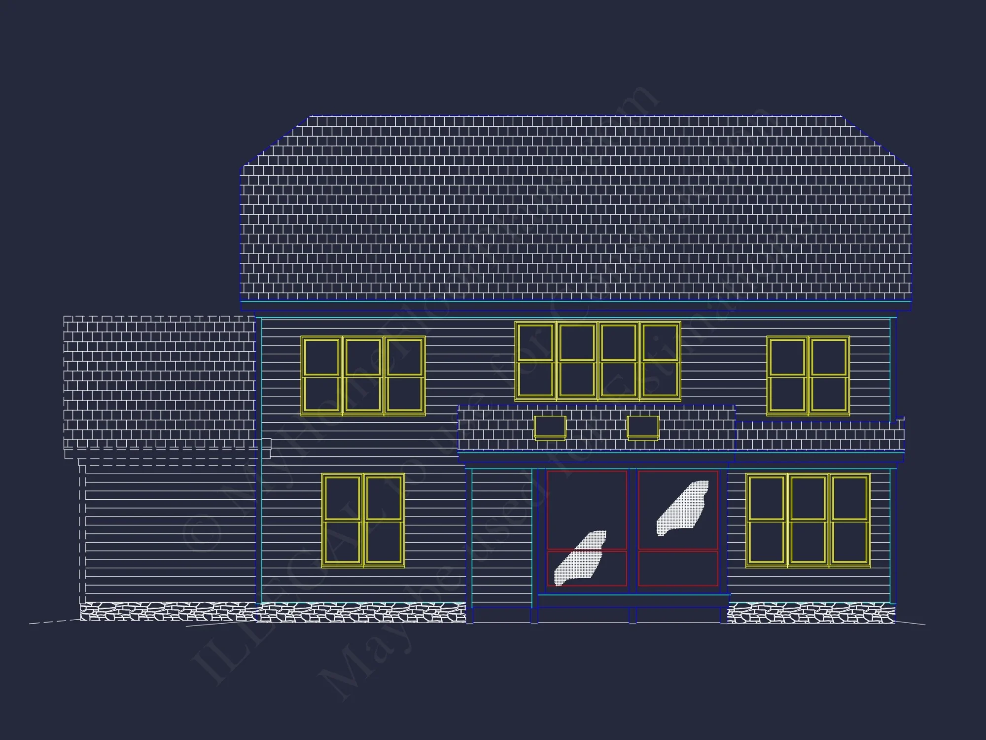 Traditional Craftsman house Plan with Detailed CAD Designs