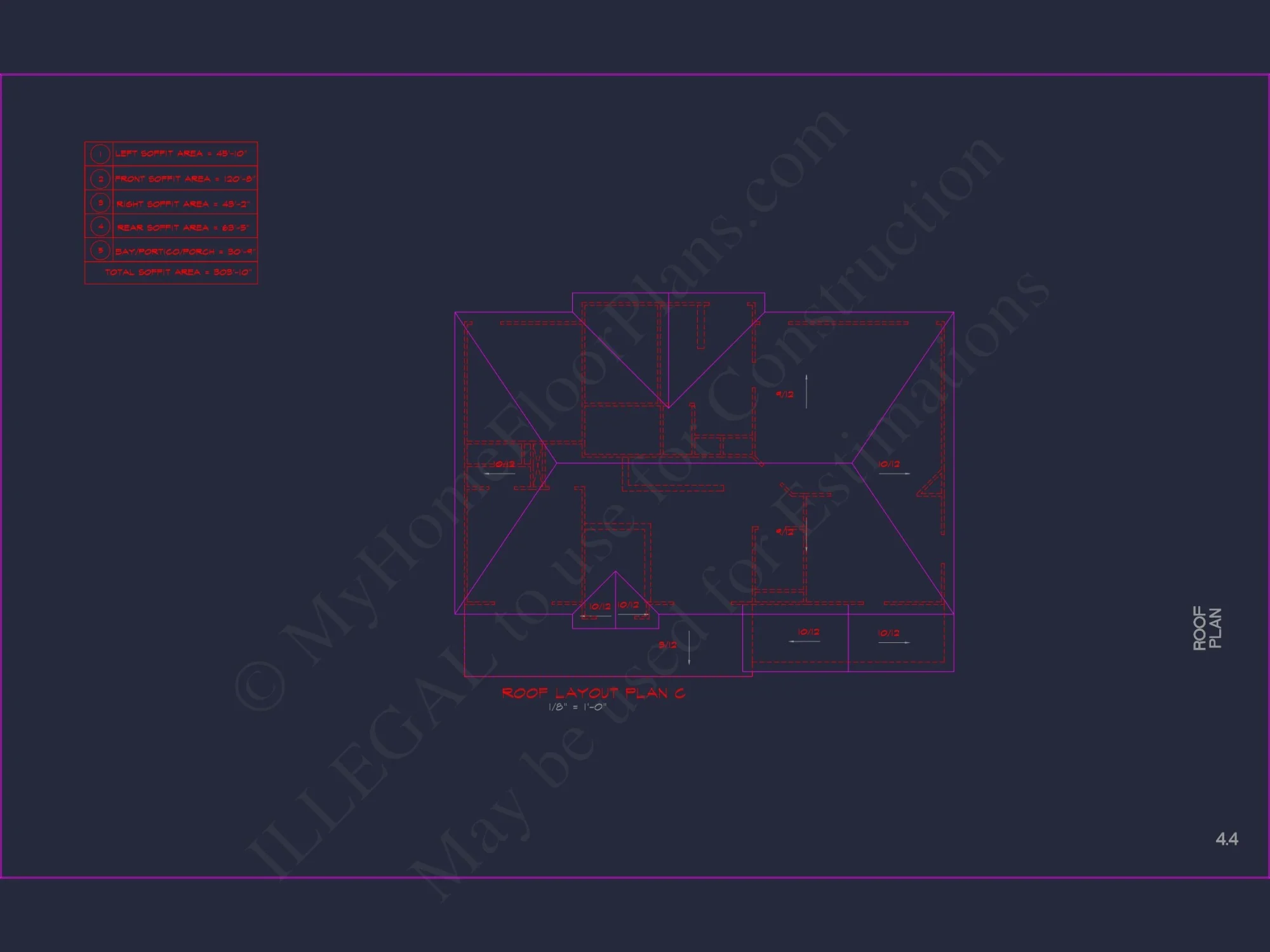 Modern Colonial house Plan with CAD Designs and Blueprints