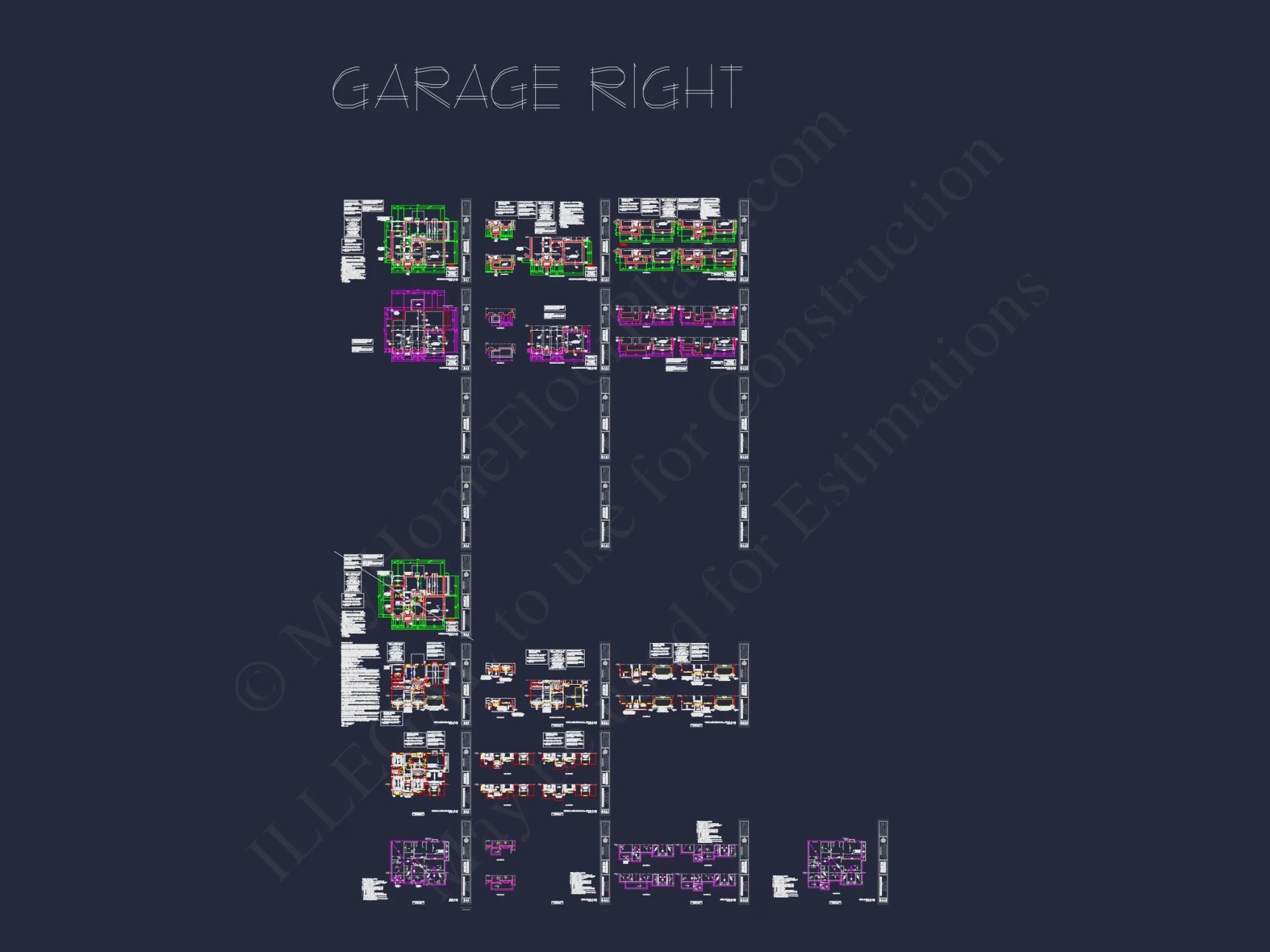 "Image of a spacious 2-story house plan including CAD designs and floor blueprints"