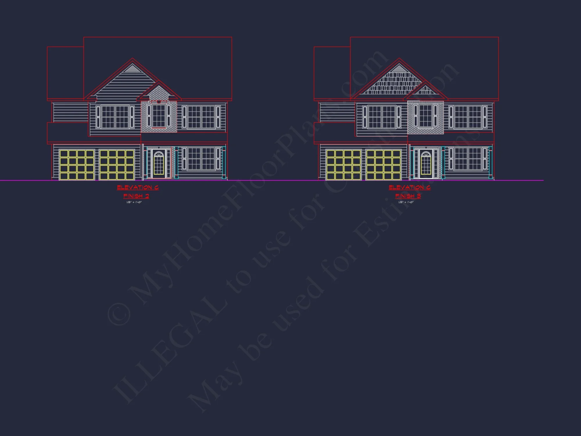 Spacious 2-Story house Plan with CAD Designs and Floor Blueprints