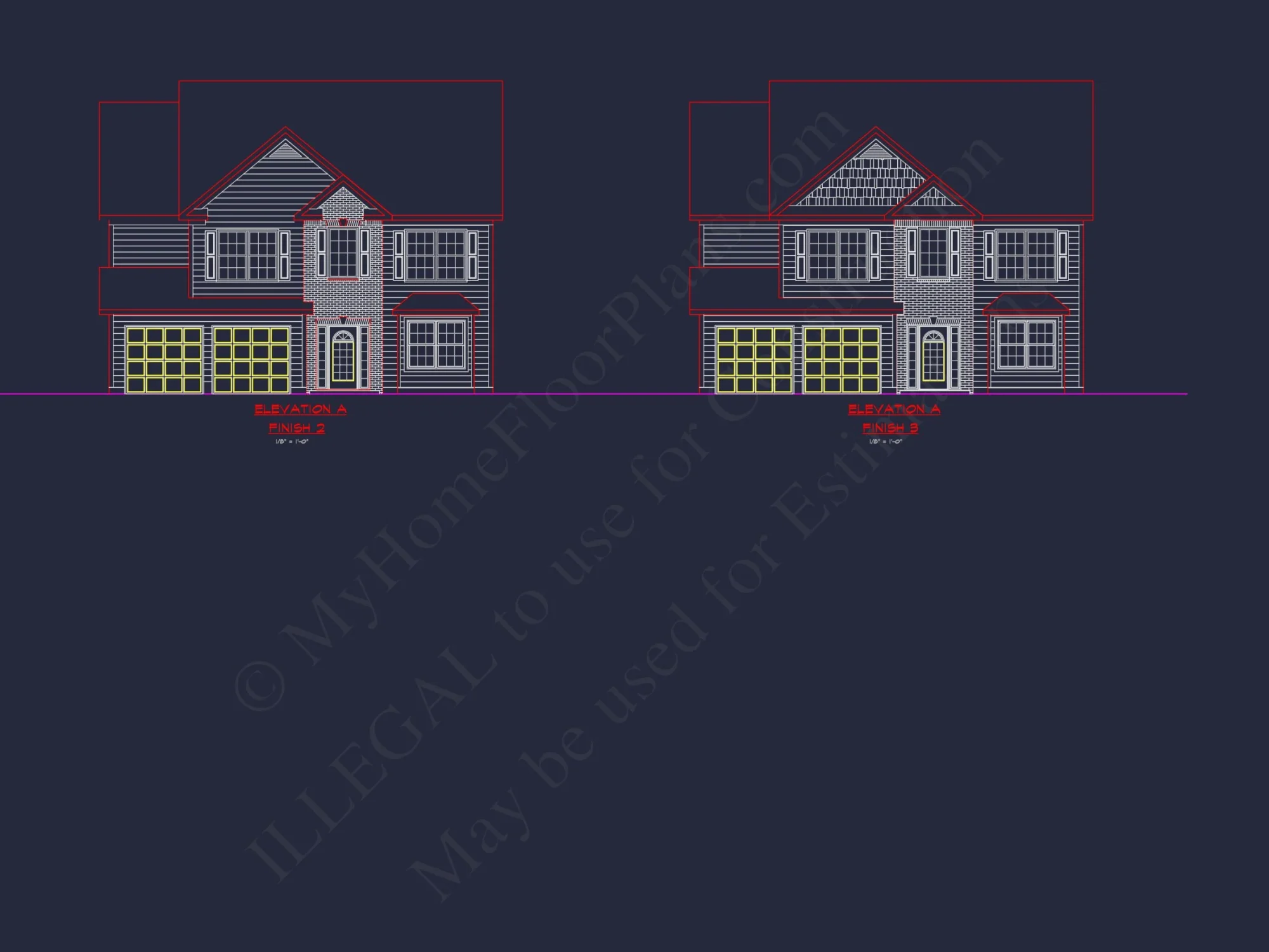 Spacious 2-Story house Plan with CAD Designs and Floor Blueprints