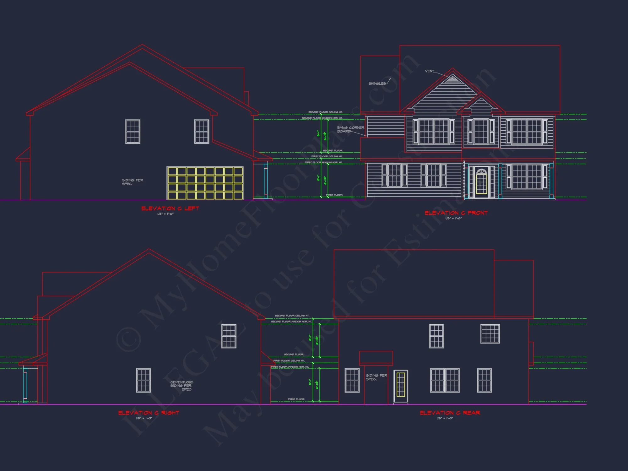 Spacious 2-Story house Plan with CAD Designs and Floor Blueprints