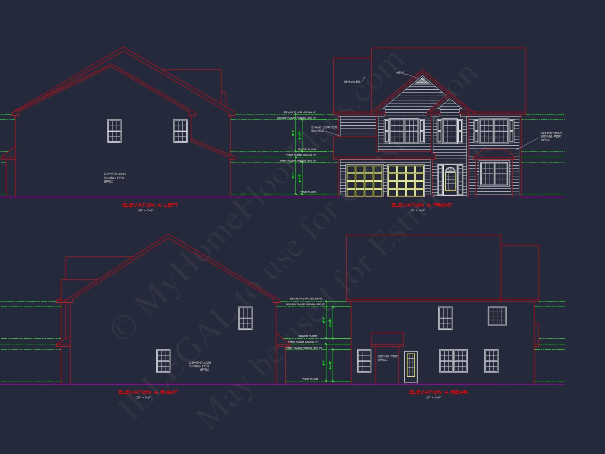Spacious 2-Story house Plan with CAD Designs and Floor Blueprints