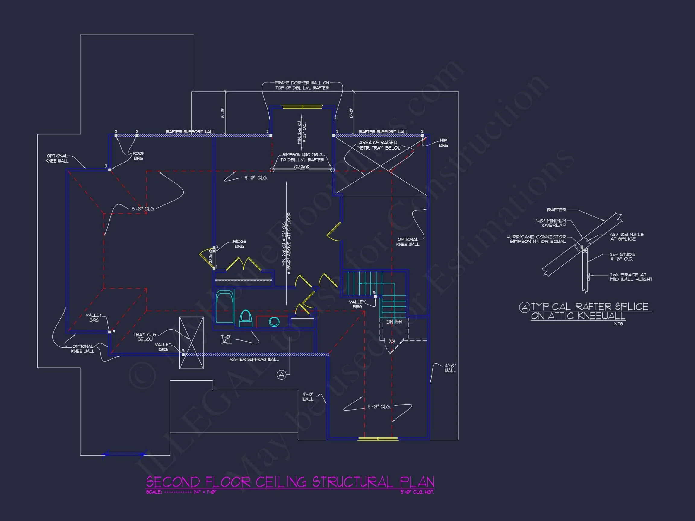12-2580 HOUSE PLAN - Craftsman House Floor Plan with CAD Blueprint and Designs 16 Craftsman house Floor Plan with CAD Blueprint and Designs