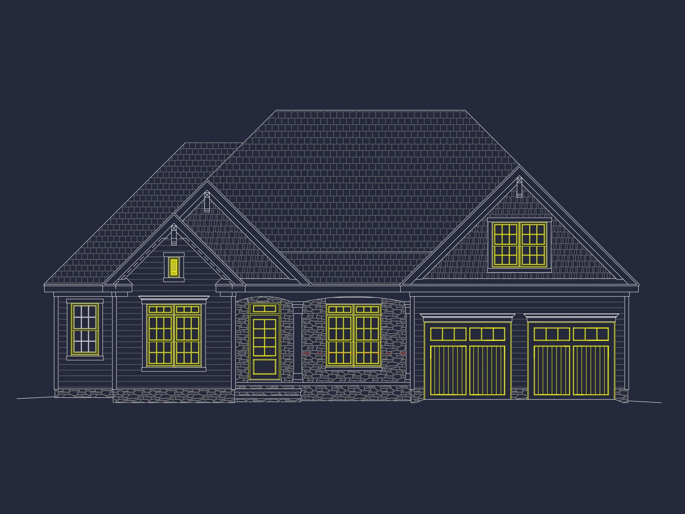 12-2580 HOUSE PLAN - Craftsman House Floor Plan with CAD Blueprint and Designs 4 Craftsman house Floor Plan with CAD Blueprint and Designs