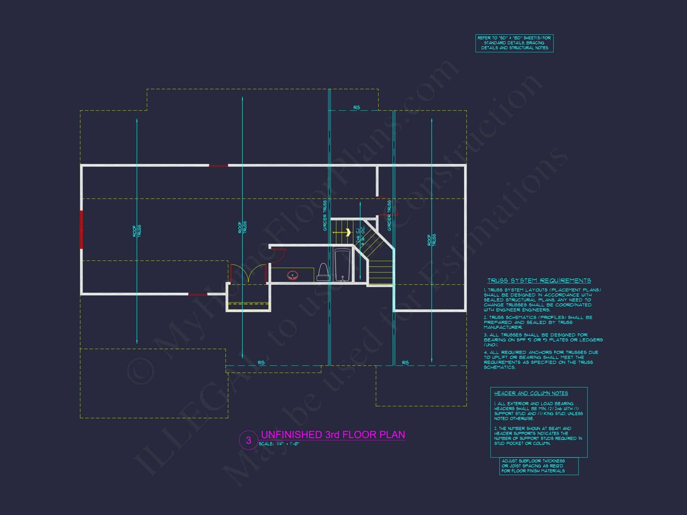 12-2549 HOUSE PLAN - Architectural Floor Plan Blueprint for Spacious 4-Bed Craftsman House 19 Architectural Floor Plan Blueprint for Spacious 4-Bed Craftsman house