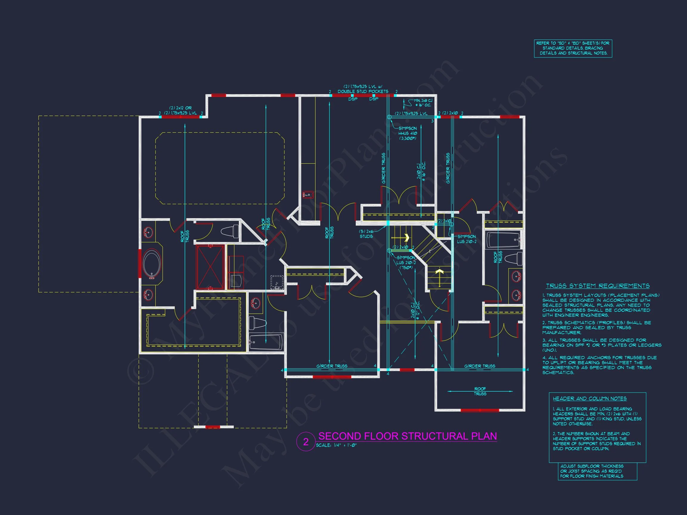 12-2549 HOUSE PLAN - Architectural Floor Plan Blueprint for Spacious 4-Bed Craftsman House 18 Architectural Floor Plan Blueprint for Spacious 4-Bed Craftsman house