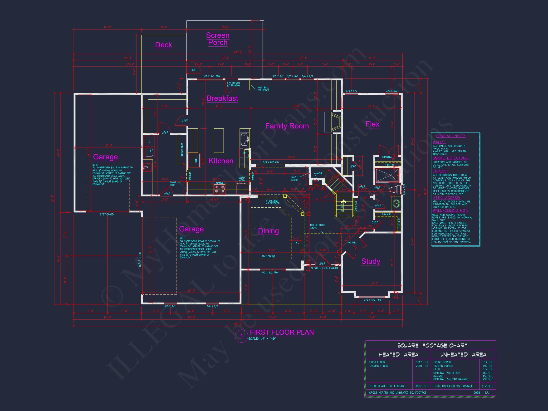 12-2549 HOUSE PLAN - Architectural Floor Plan Blueprint for Spacious 4-Bed Craftsman House 11 Architectural Floor Plan Blueprint for Spacious 4-Bed Craftsman house