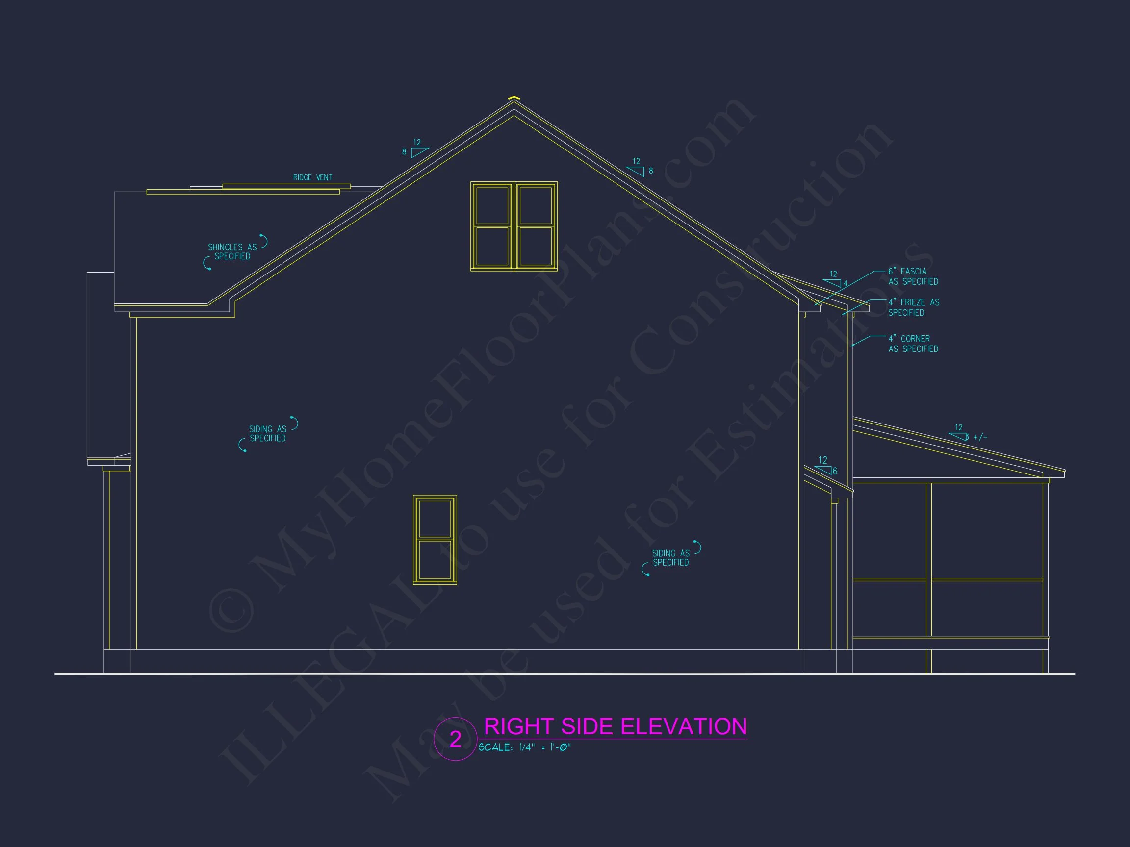 12-2549 HOUSE PLAN - Architectural Floor Plan Blueprint for Spacious 4-Bed Craftsman House 4 Architectural Floor Plan Blueprint for Spacious 4-Bed Craftsman house