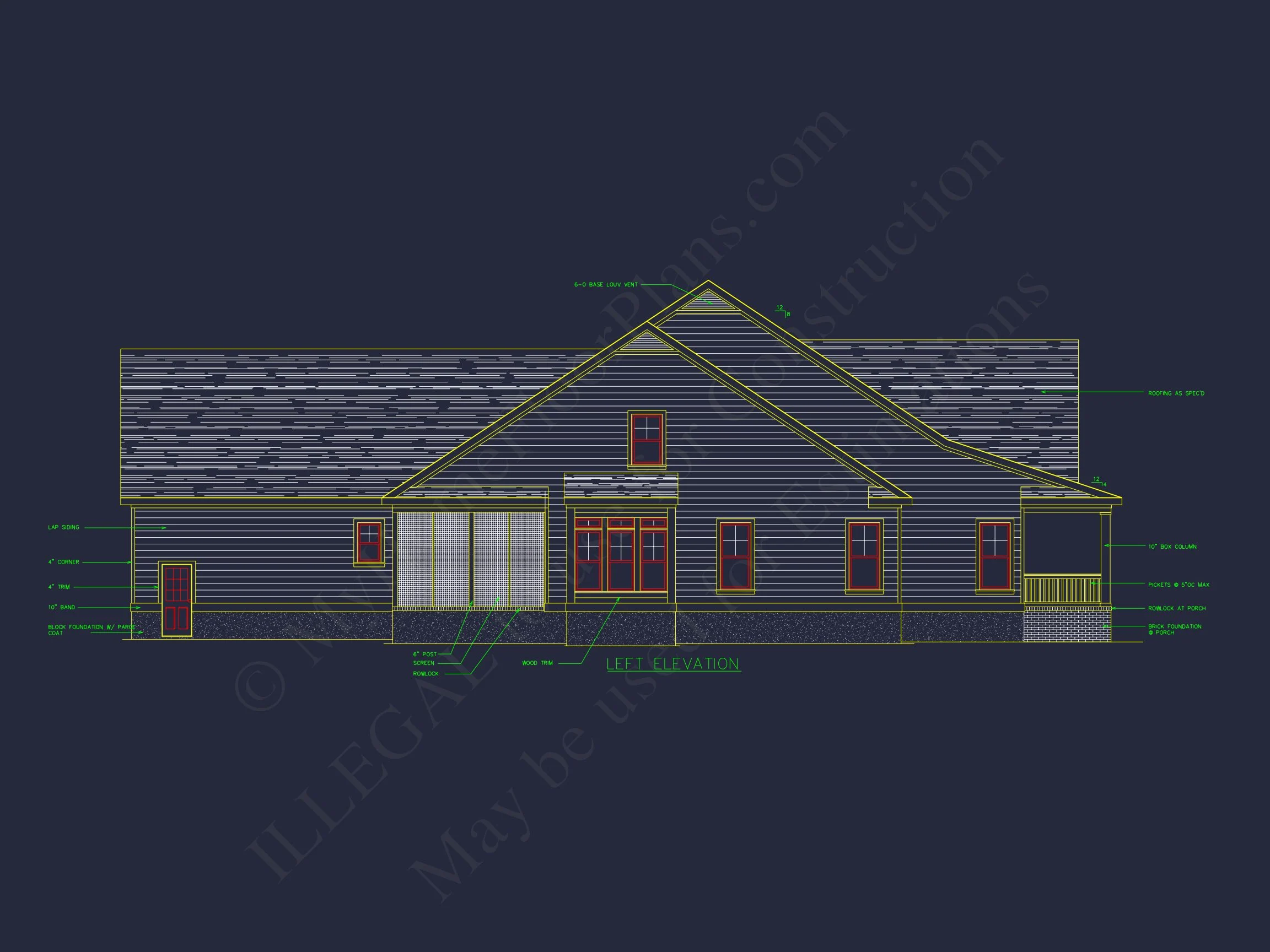 12-2531 HOUSE PLAN - Charming House Floor Plan with CAD Designs, 4 Bedrooms 7 Charming house Floor Plan with CAD Designs, 4 Bedrooms