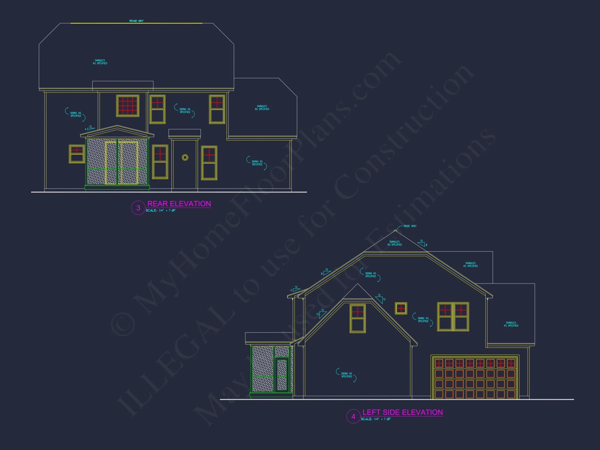 house Design Plan with 2362 Sq Ft CAD Blueprint Layout