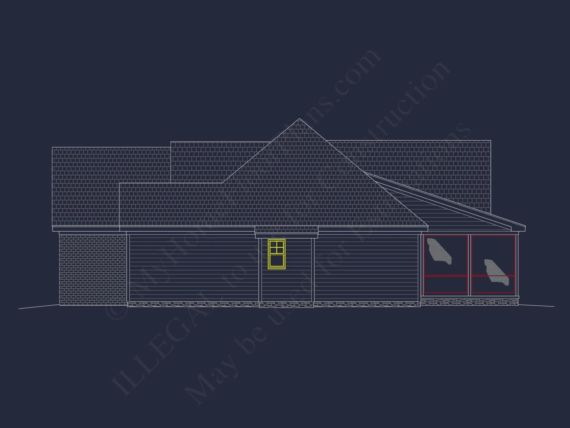 Elegant house Plan with Detailed Blueprint for Custom Designs