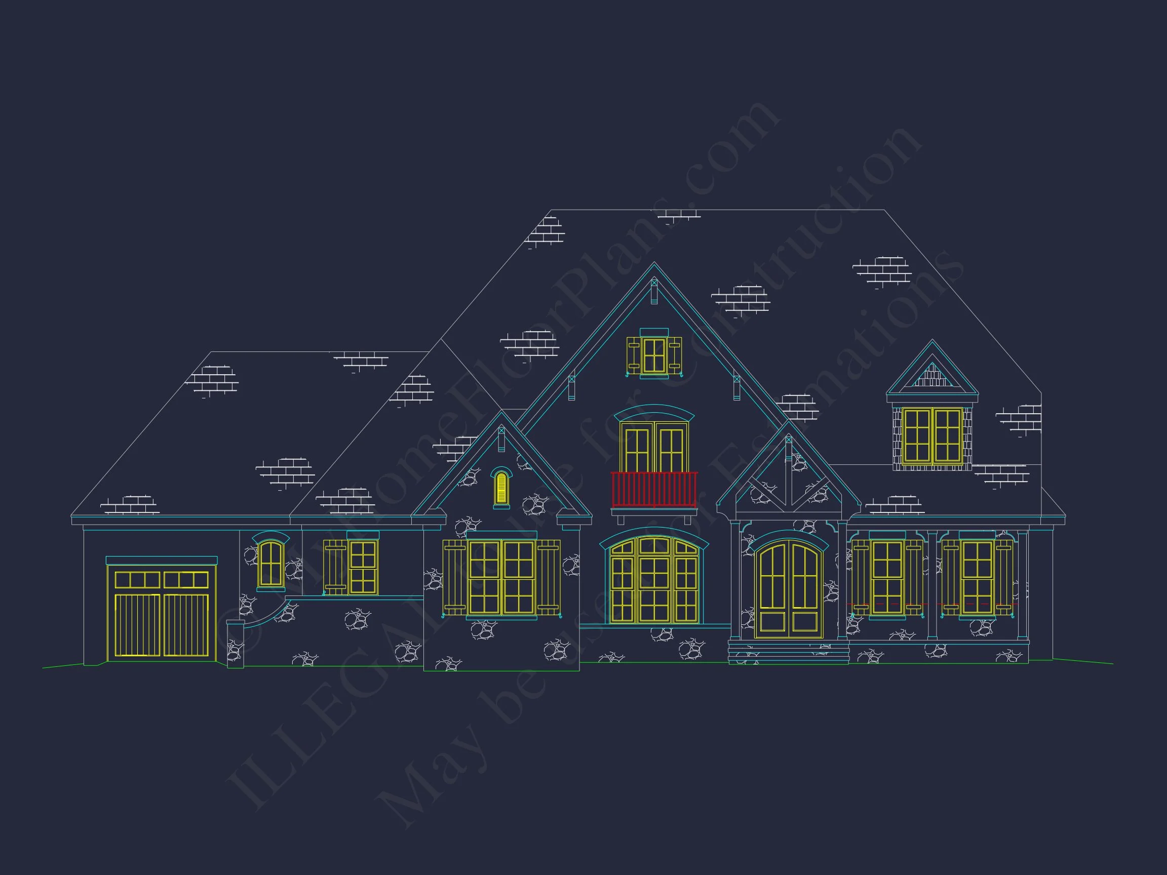 12-2451 HOUSE PLAN - Luxury House Floor Plan with 4 Beds, Blueprint & Designs 27 Luxury house Floor Plan with 4 Beds, Blueprint & Designs