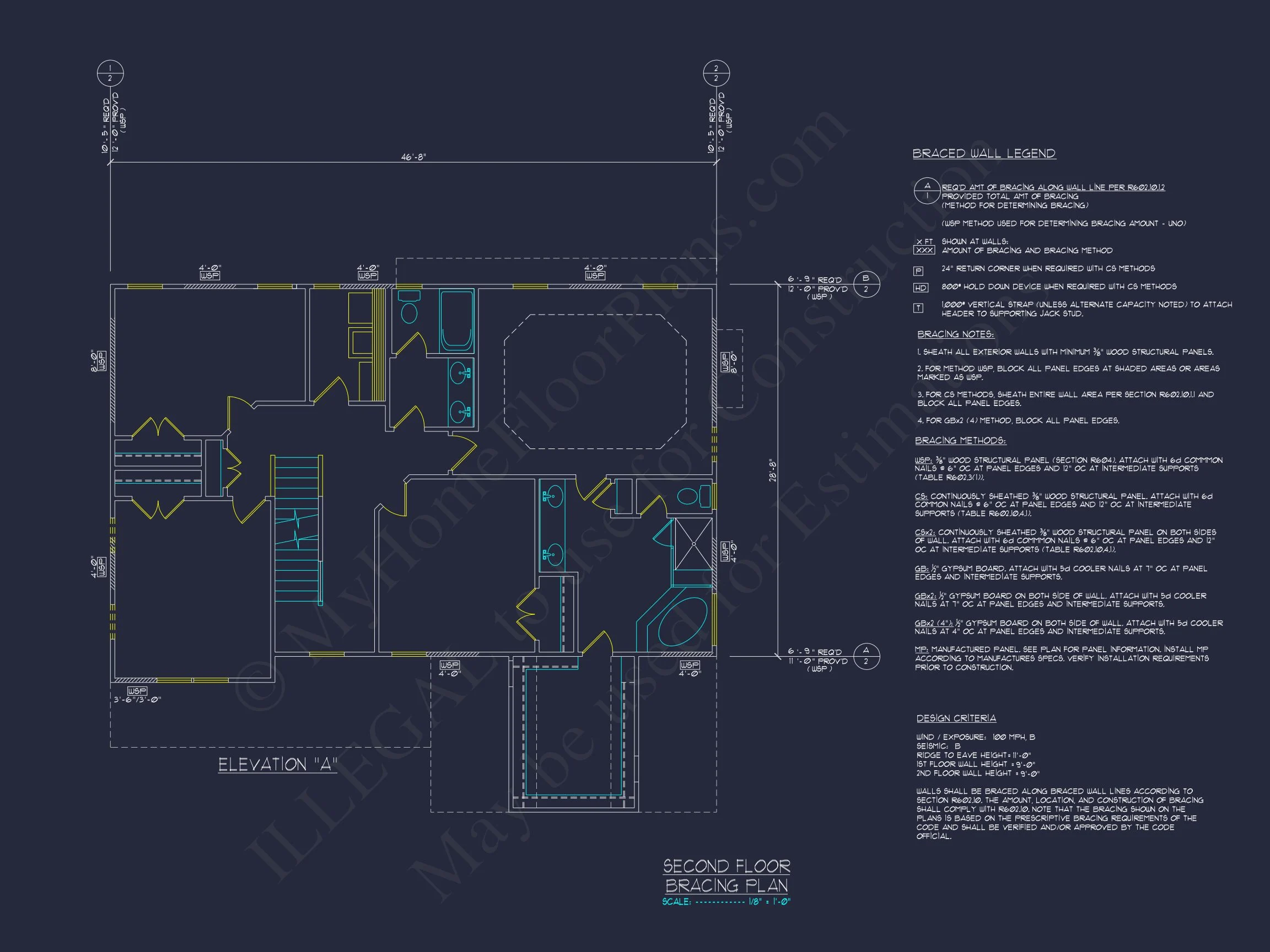 12-2440 HOUSE PLAN - Elegant House Design: CAD Blueprint for Multi-Level Living 57 "CAD blueprint of an elegant multi-level house design"