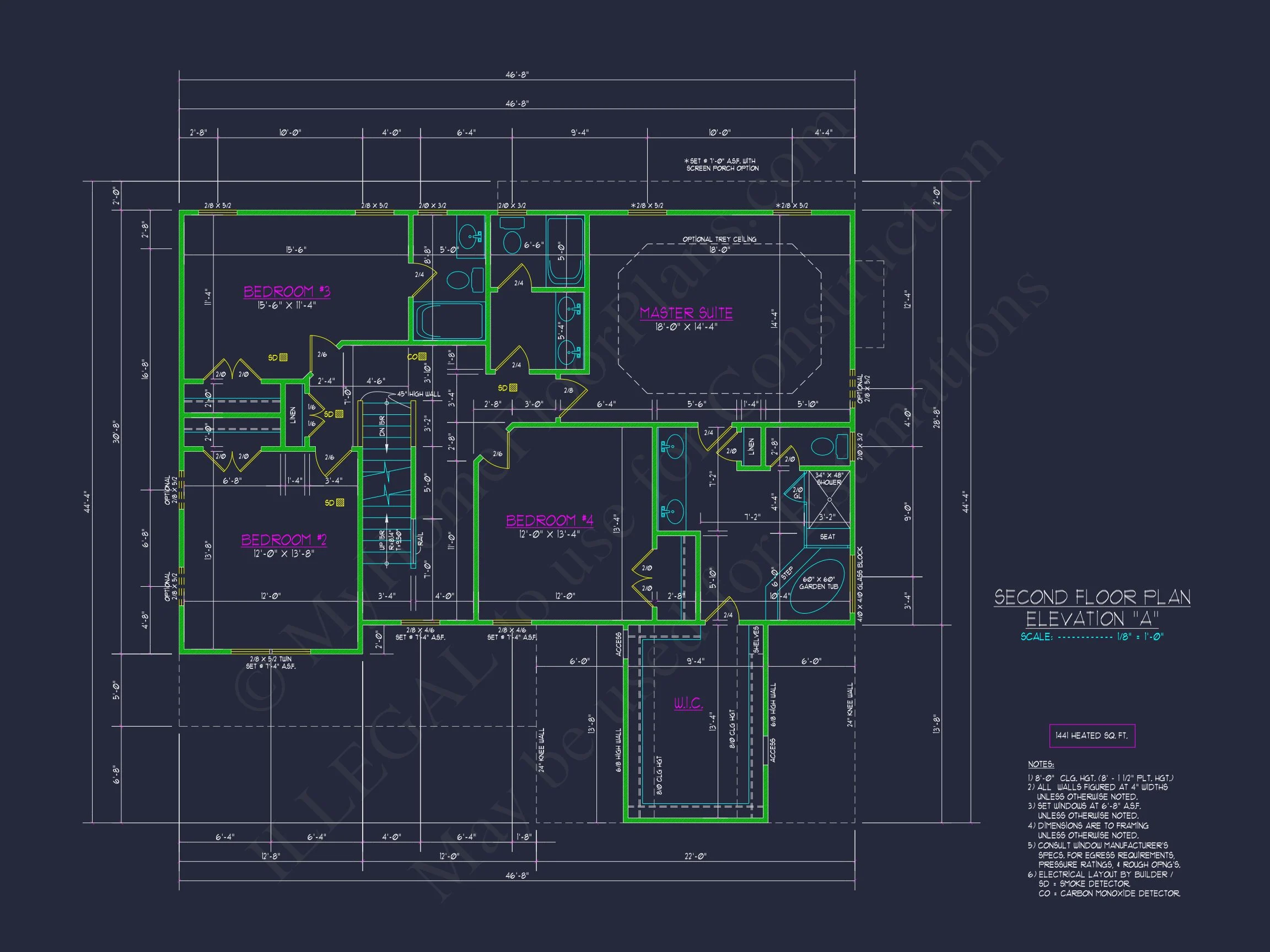 12-2440 HOUSE PLAN - Elegant House Design: CAD Blueprint for Multi-Level Living 42 Elegant house Design: CAD Blueprint for Multi-Level Living