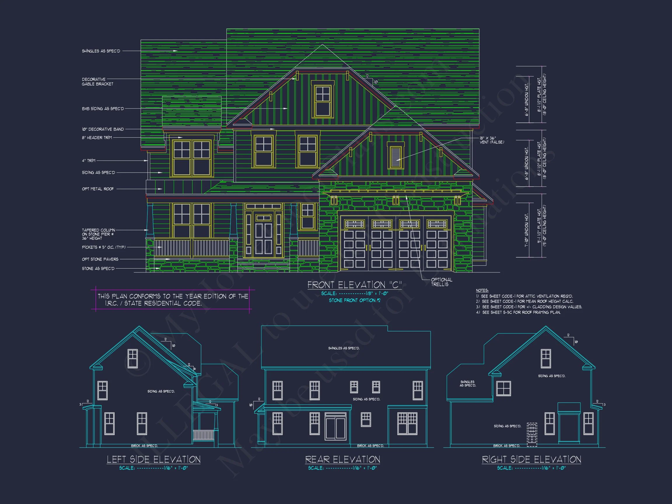 12-2440 HOUSE PLAN - Elegant House Design: CAD Blueprint for Multi-Level Living 14 Elegant house Design: CAD Blueprint for Multi-Level Living