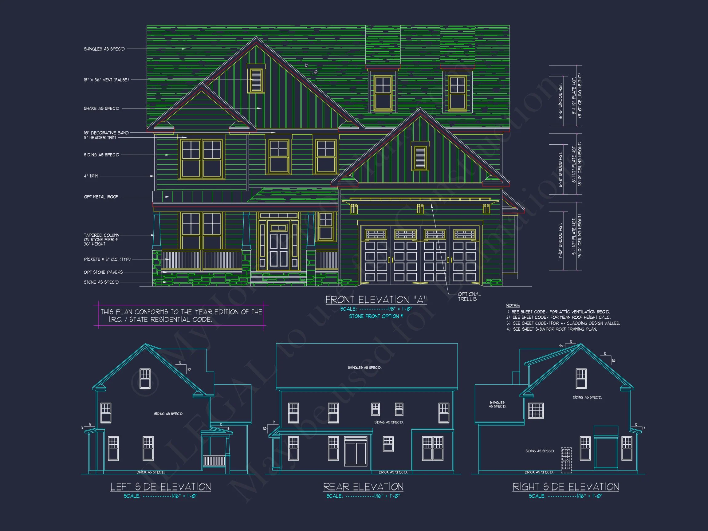 12-2440 HOUSE PLAN - Elegant House Design: CAD Blueprint for Multi-Level Living 11 Elegant house Design: CAD Blueprint for Multi-Level Living