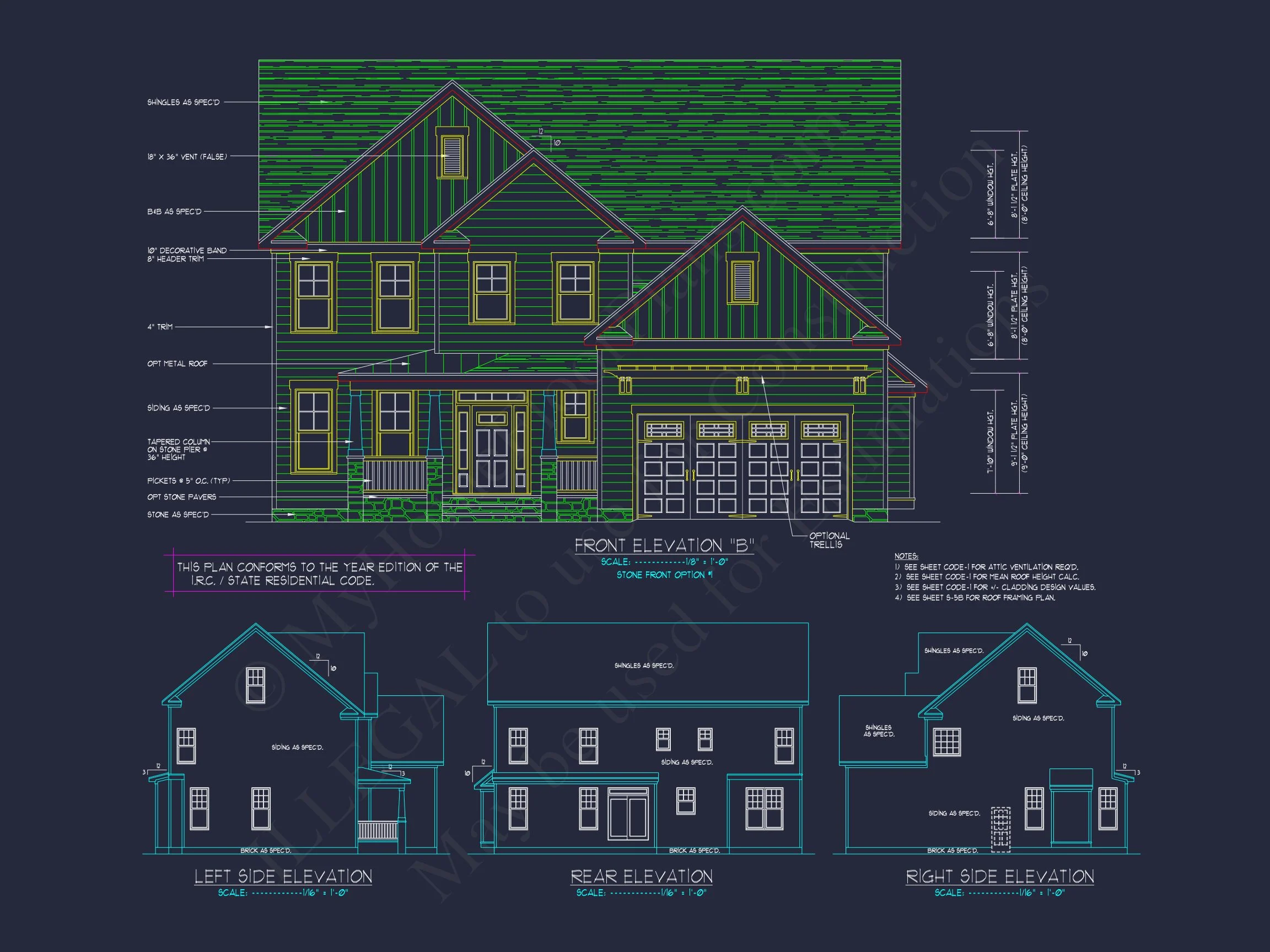 12-2440 HOUSE PLAN - Elegant House Design: CAD Blueprint for Multi-Level Living 10 Elegant house Design: CAD Blueprint for Multi-Level Living