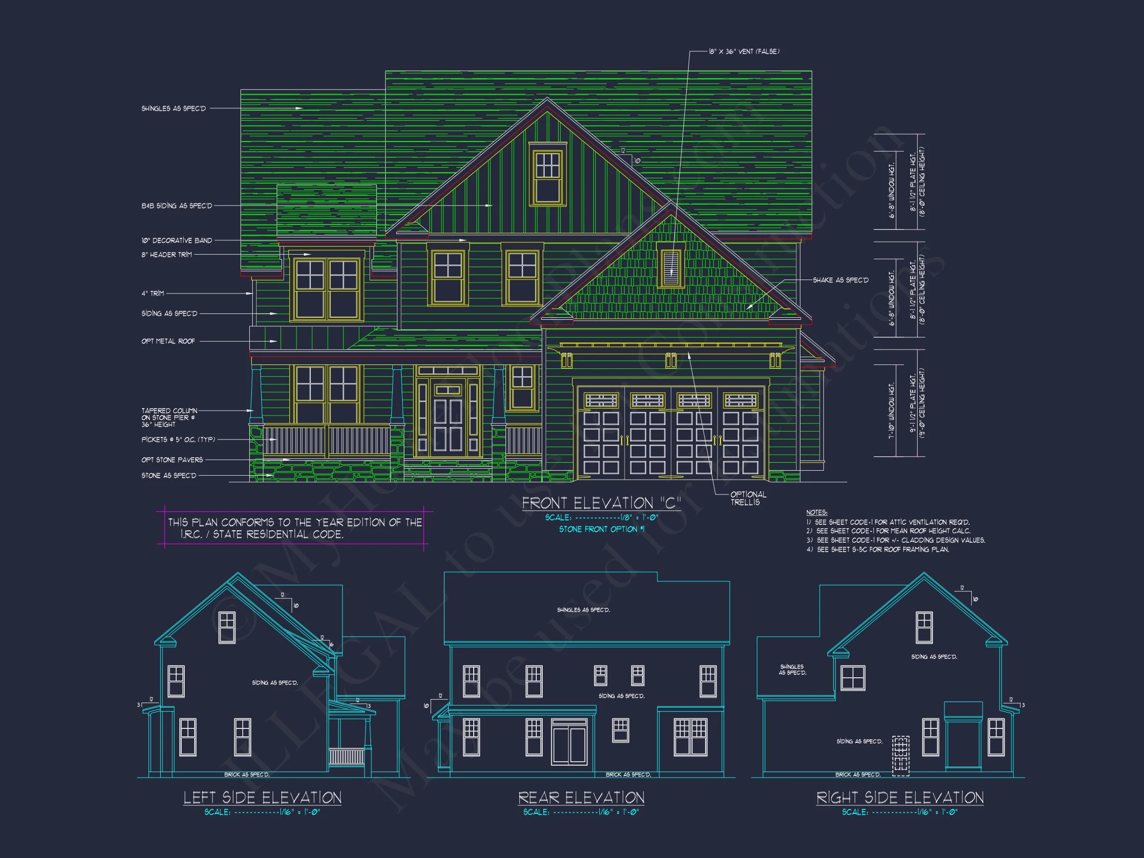 12-2440 HOUSE PLAN - Elegant House Design: CAD Blueprint for Multi-Level Living 9 Elegant house Design: CAD Blueprint for Multi-Level Living