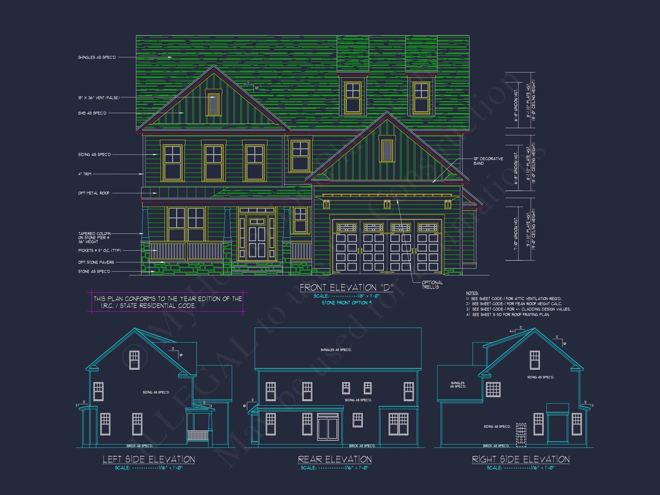 12-2440 HOUSE PLAN - Elegant House Design: CAD Blueprint for Multi-Level Living 8 Elegant house Design: CAD Blueprint for Multi-Level Living