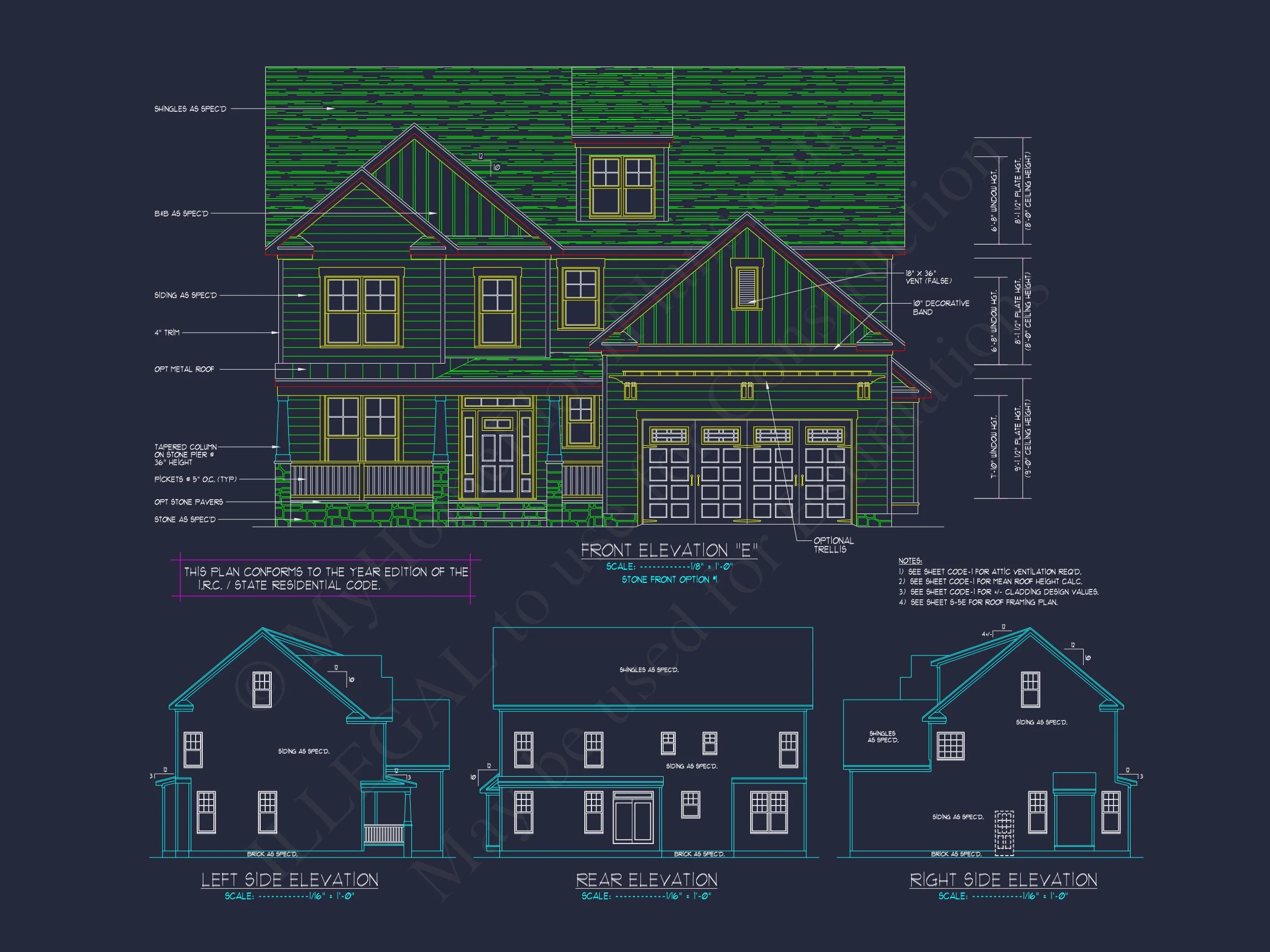 12-2440 HOUSE PLAN - Elegant House Design: CAD Blueprint for Multi-Level Living 7 Elegant house Design: CAD Blueprint for Multi-Level Living
