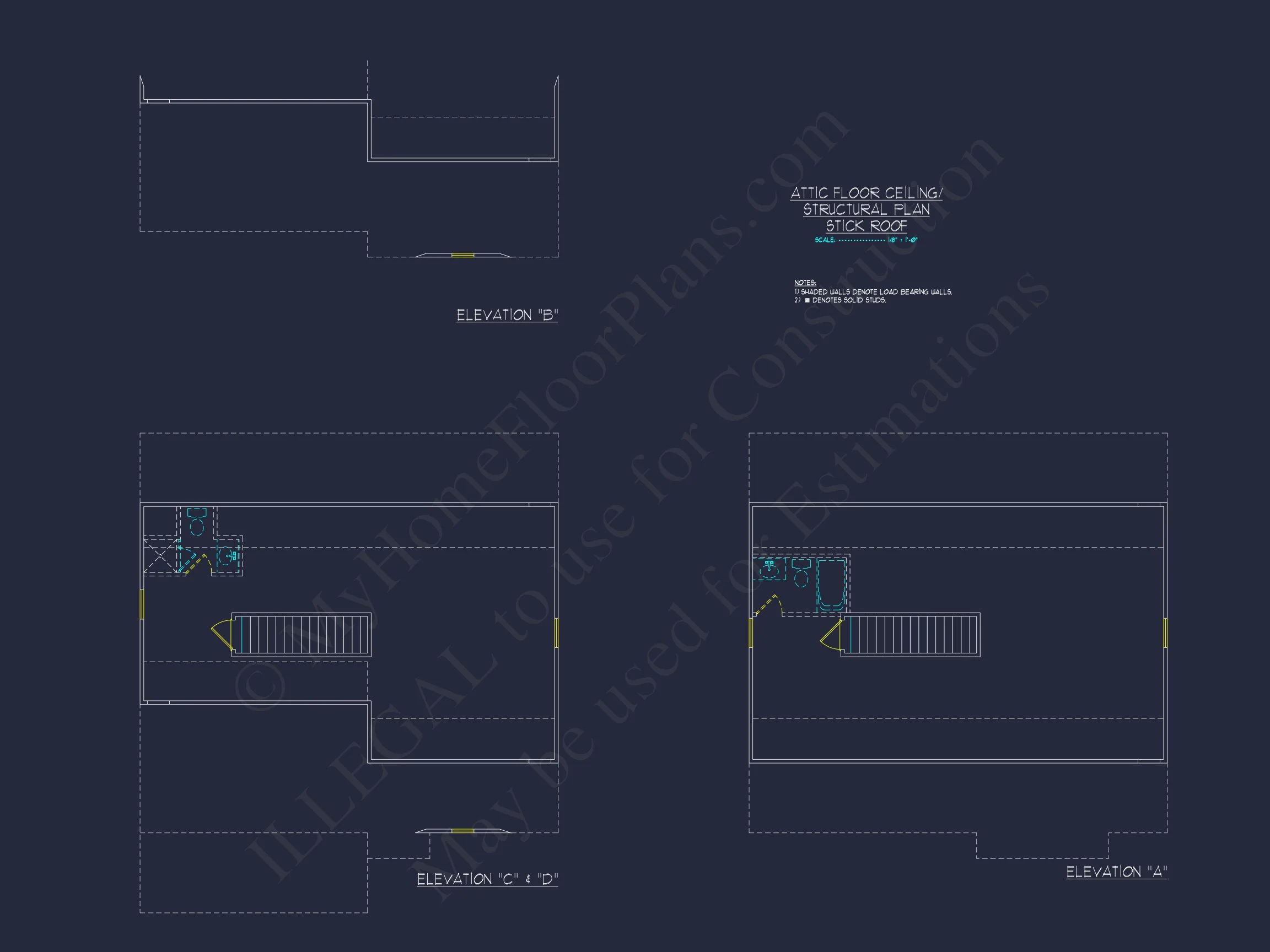 12-2439 HOUSE PLAN - House Plan Blueprint with 2 Floors, 4 Beds, 3 Car Garage 22 house Plan Blueprint with 2 Floors, 4 Beds, 3 Car Garage