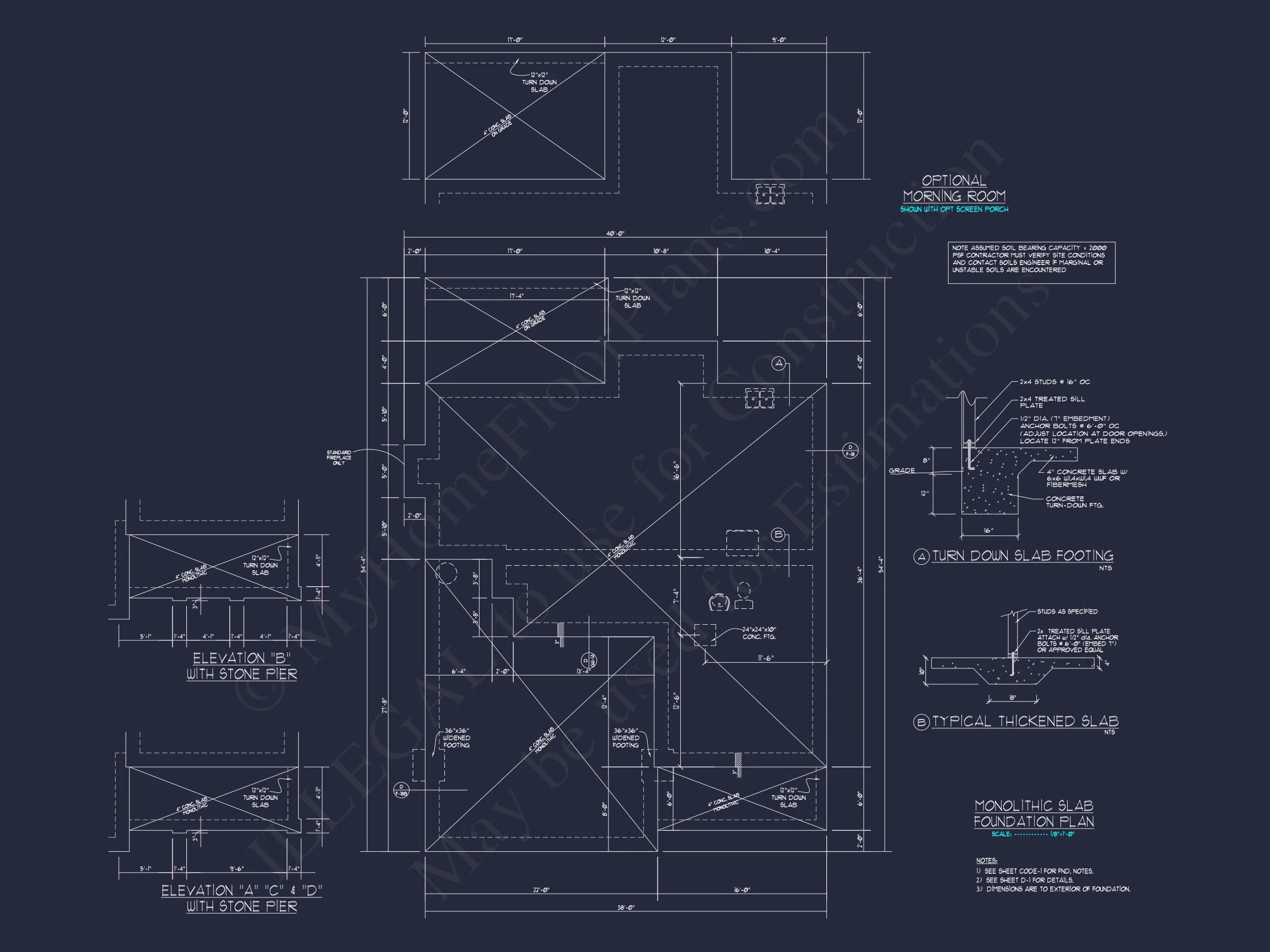 12-2439 HOUSE PLAN - House Plan Blueprint with 2 Floors, 4 Beds, 3 Car Garage 16 house Plan Blueprint with 2 Floors, 4 Beds, 3 Car Garage