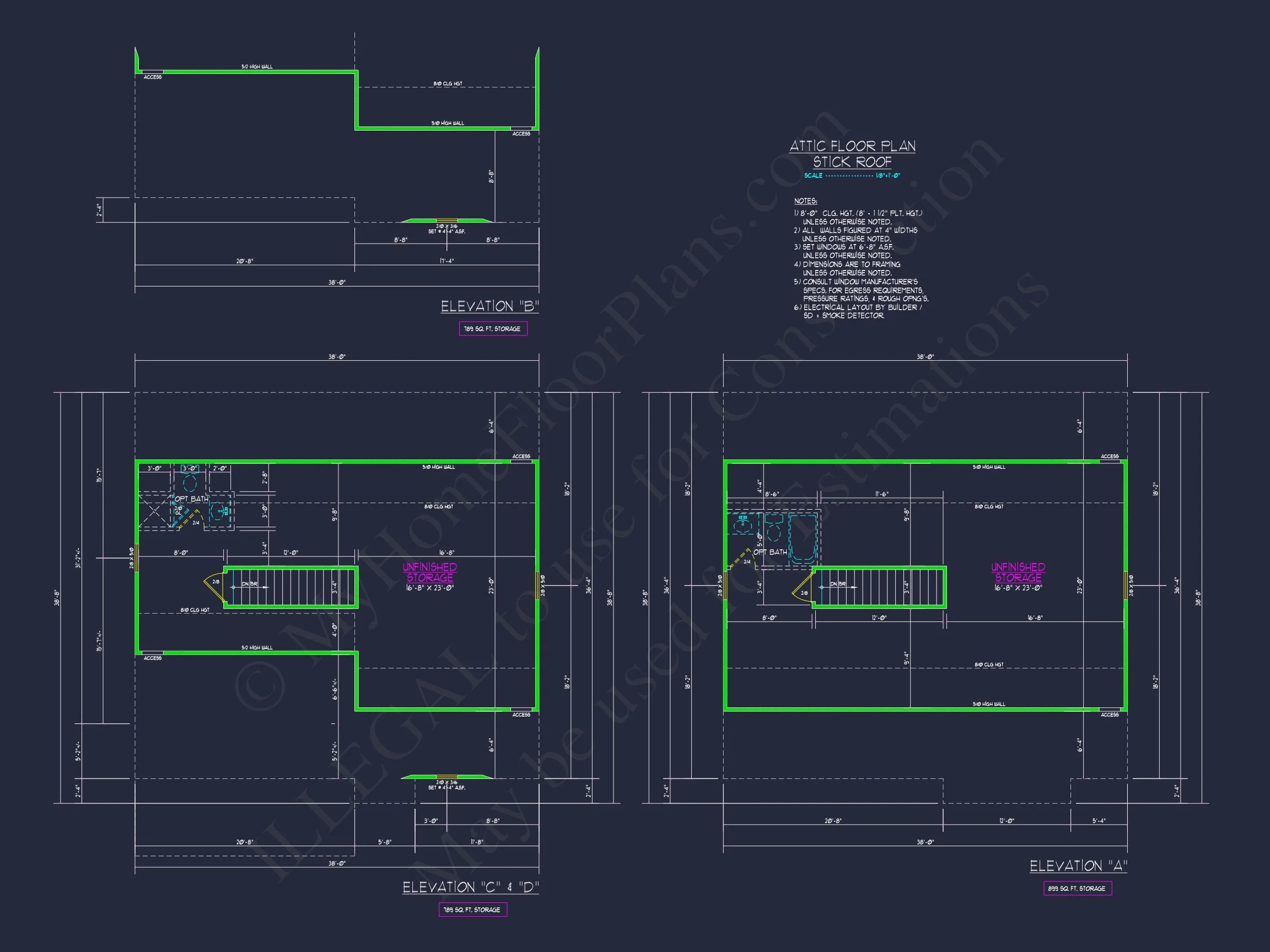 12-2439 HOUSE PLAN - House Plan Blueprint with 2 Floors, 4 Beds, 3 Car Garage 15 house Plan Blueprint with 2 Floors, 4 Beds, 3 Car Garage