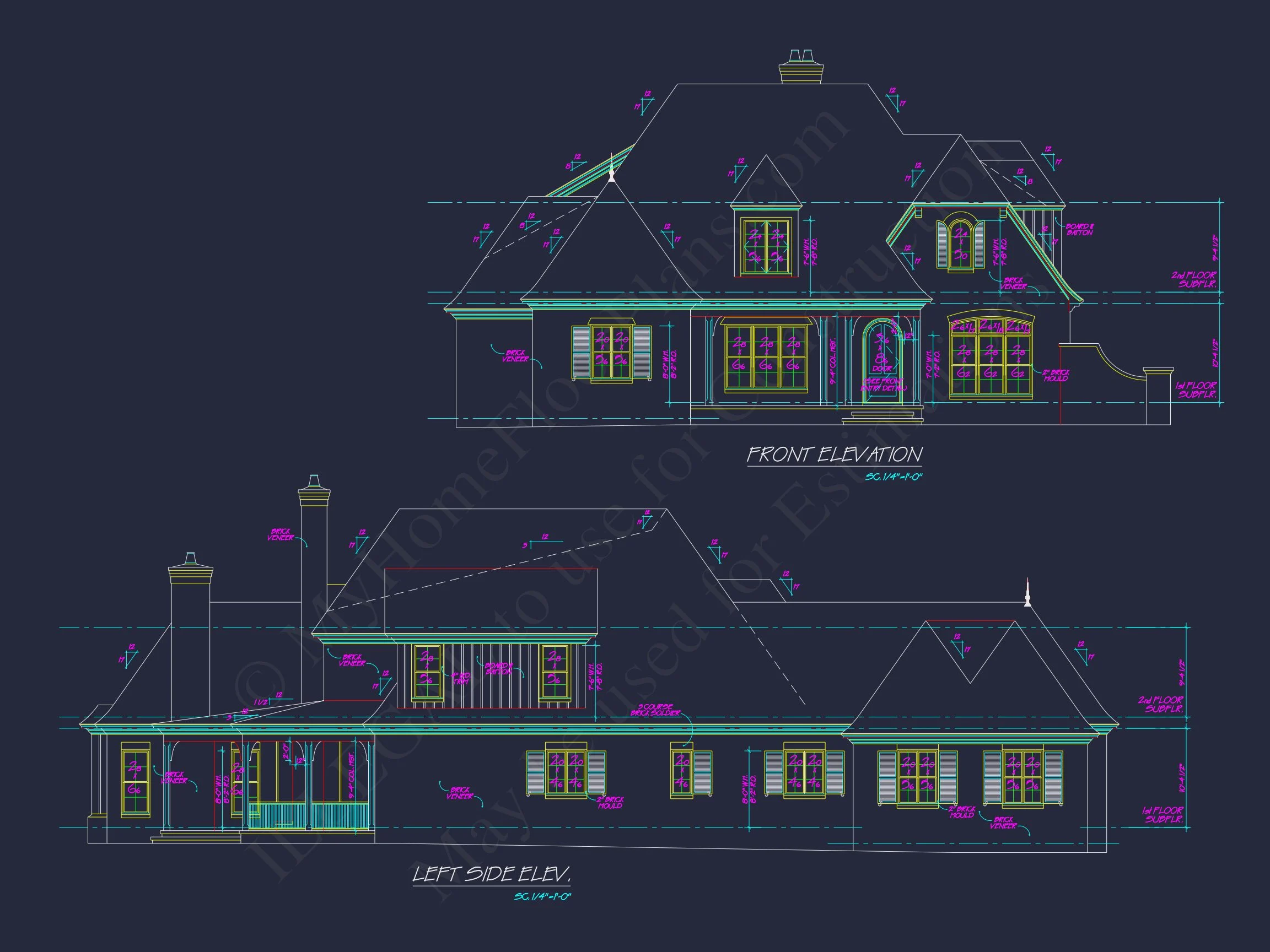 12-2396 HOUSE PLAN - Elegant House Plan with 2-Story Design, CAD Architecture & Features 3 Elegant house Plan with 2-Story Design, CAD Architecture & Features