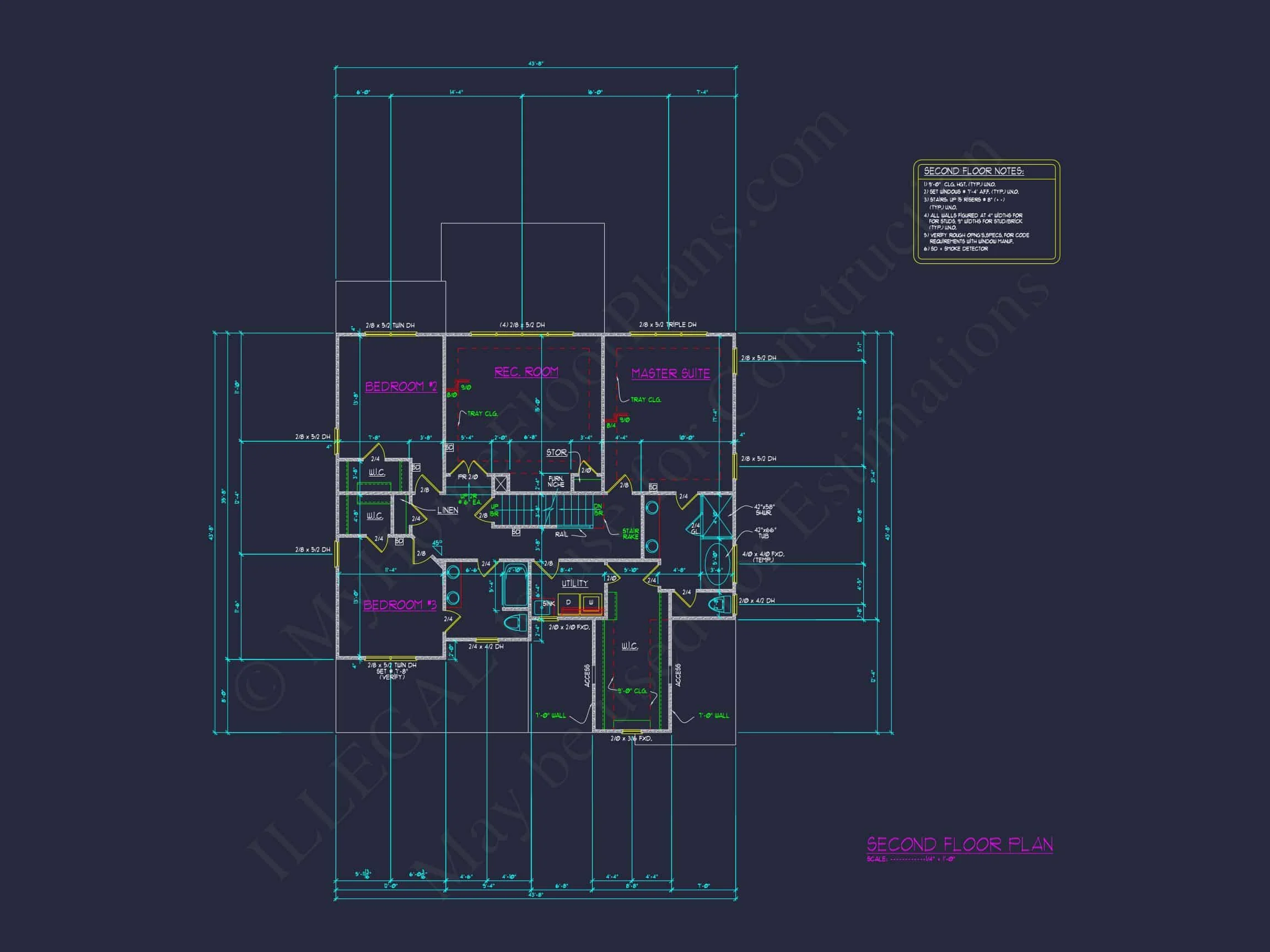 12-2364 HOUSE PLAN - Craftsman House Plan with 2-Story Floor Plan & CAD Designs 8 Craftsman house Plan with 2-Story Floor Plan & CAD Designs