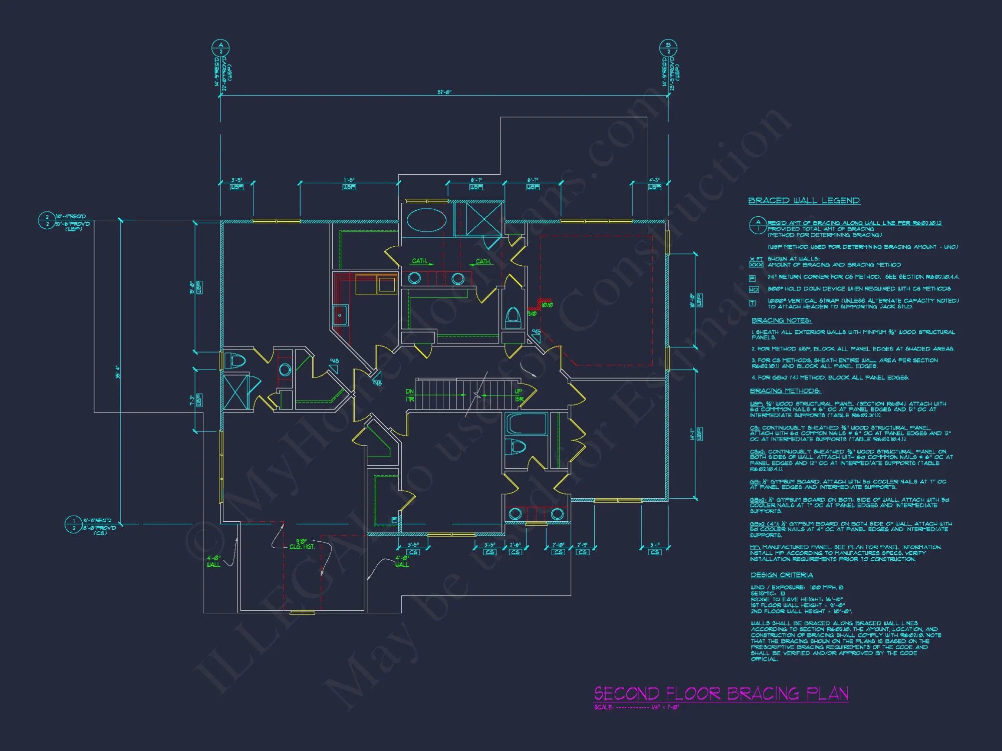 Traditional house Floor Plan with 4 Beds, Blueprint & Designs
