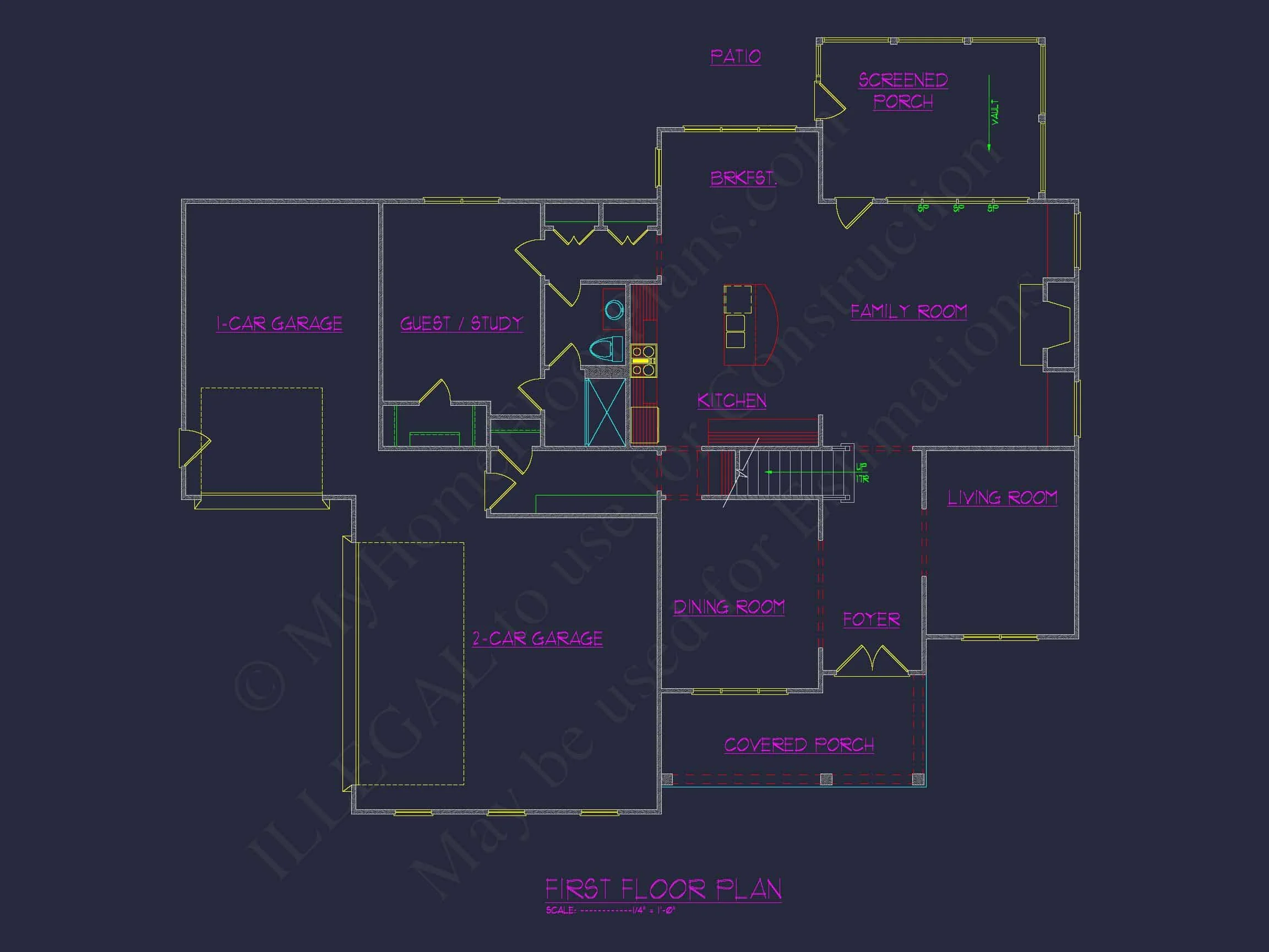 12-2224 HOUSE PLAN - Traditional House Floor Plan with 4 Beds, Blueprint & Designs 8 Traditional house Floor Plan with 4 Beds, Blueprint & Designs