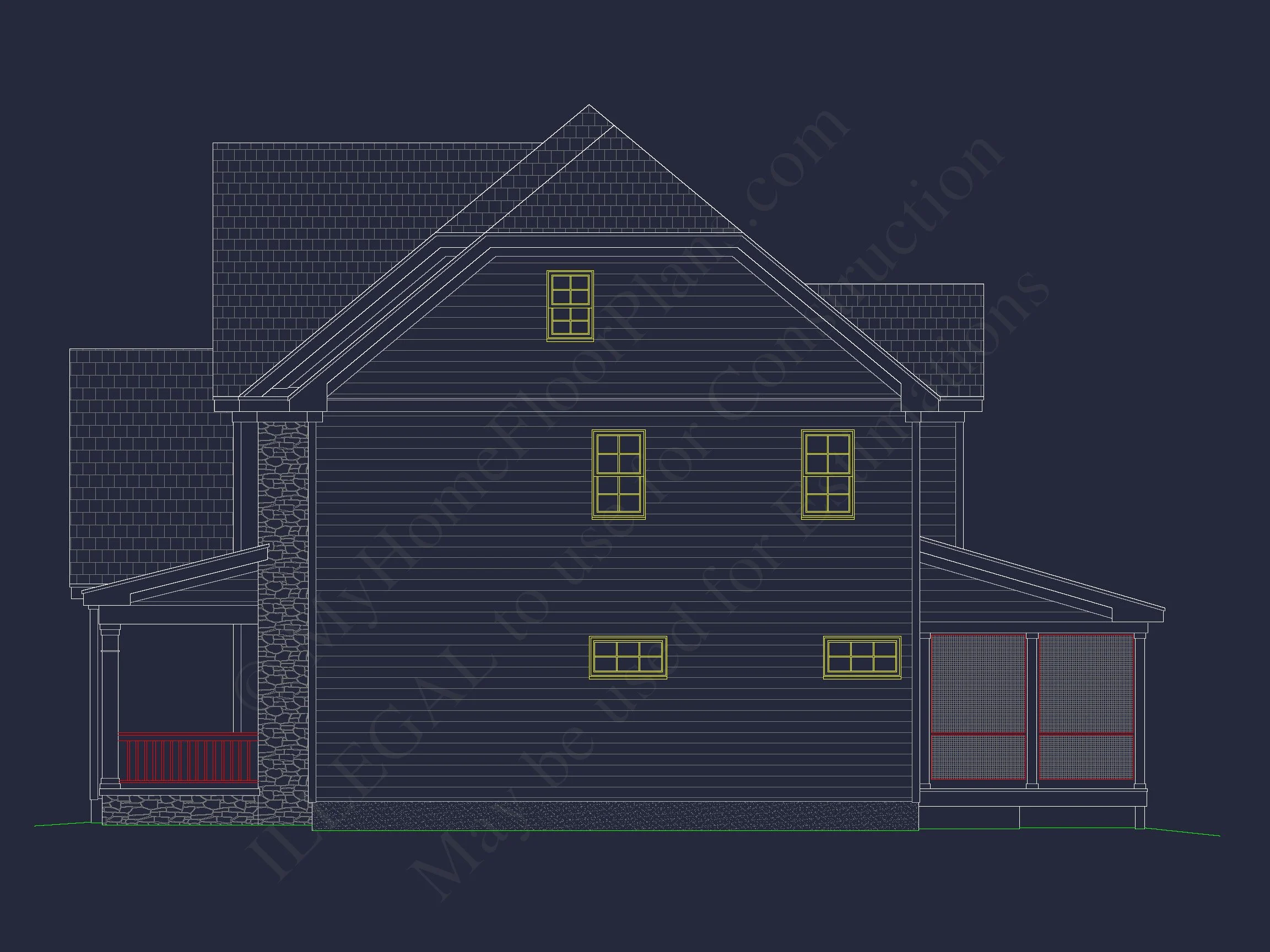 12-2224 HOUSE PLAN - Traditional House Floor Plan with 4 Beds, Blueprint & Designs 6 Traditional house Floor Plan with 4 Beds, Blueprint & Designs
