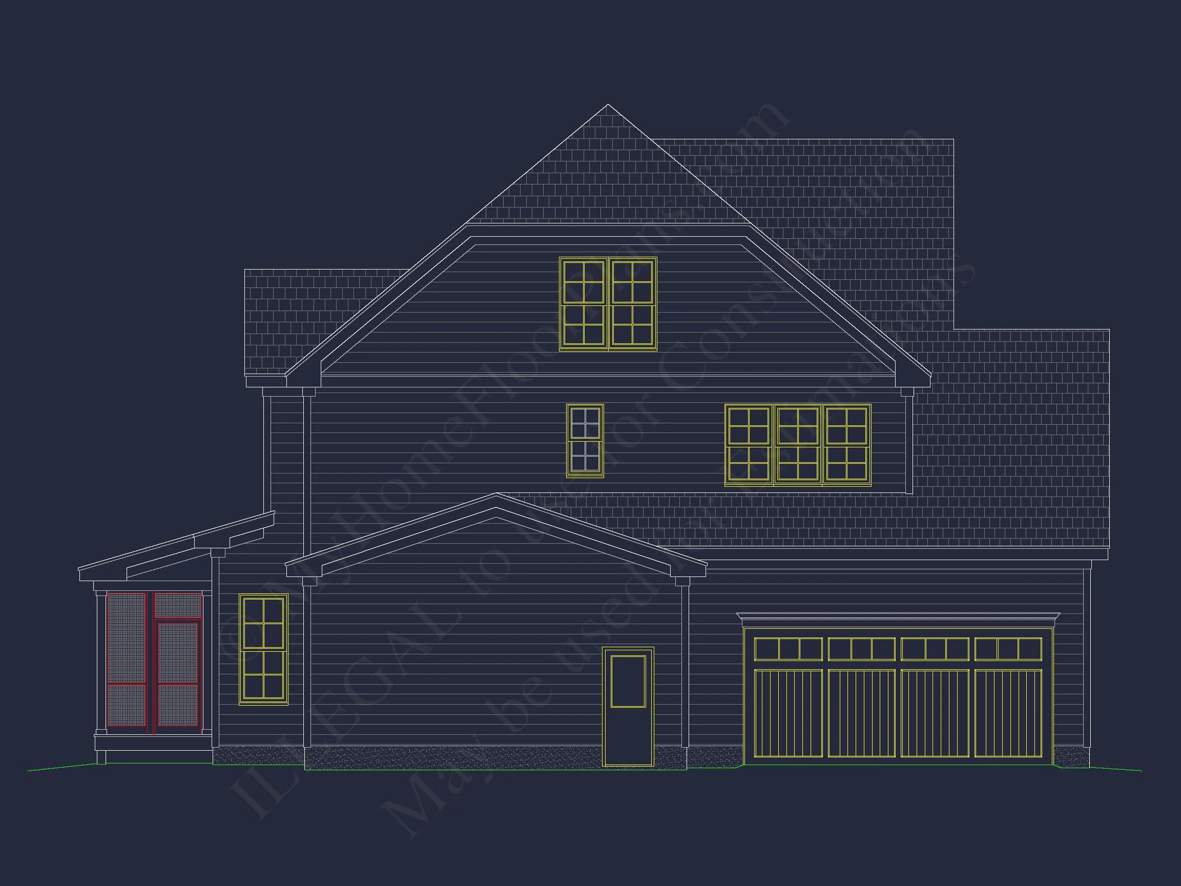12-2224 HOUSE PLAN - Traditional House Floor Plan with 4 Beds, Blueprint & Designs 5 Traditional house Floor Plan with 4 Beds, Blueprint & Designs